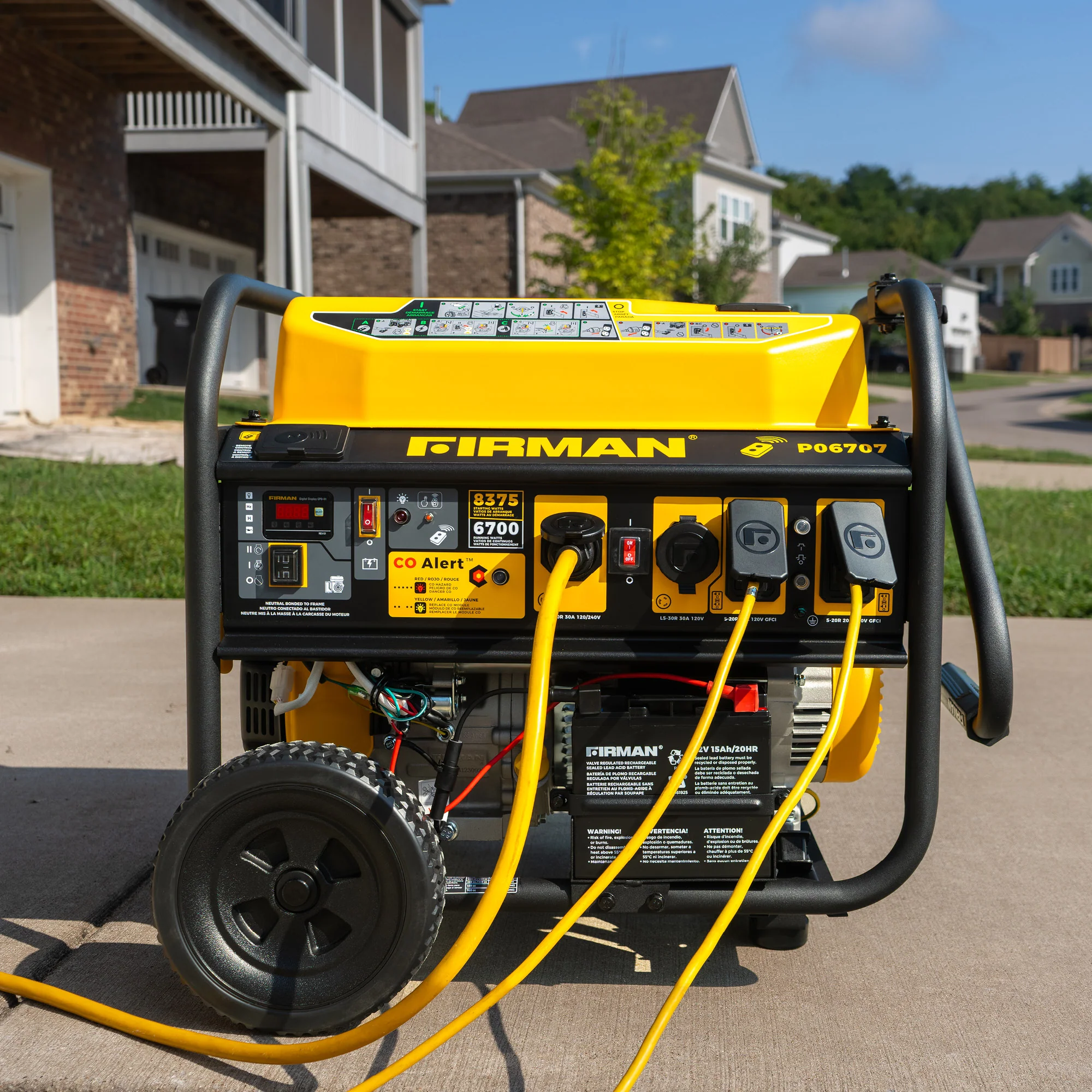 GAS PORTABLE GENERATOR 8375W REMOTE START 120/240V
