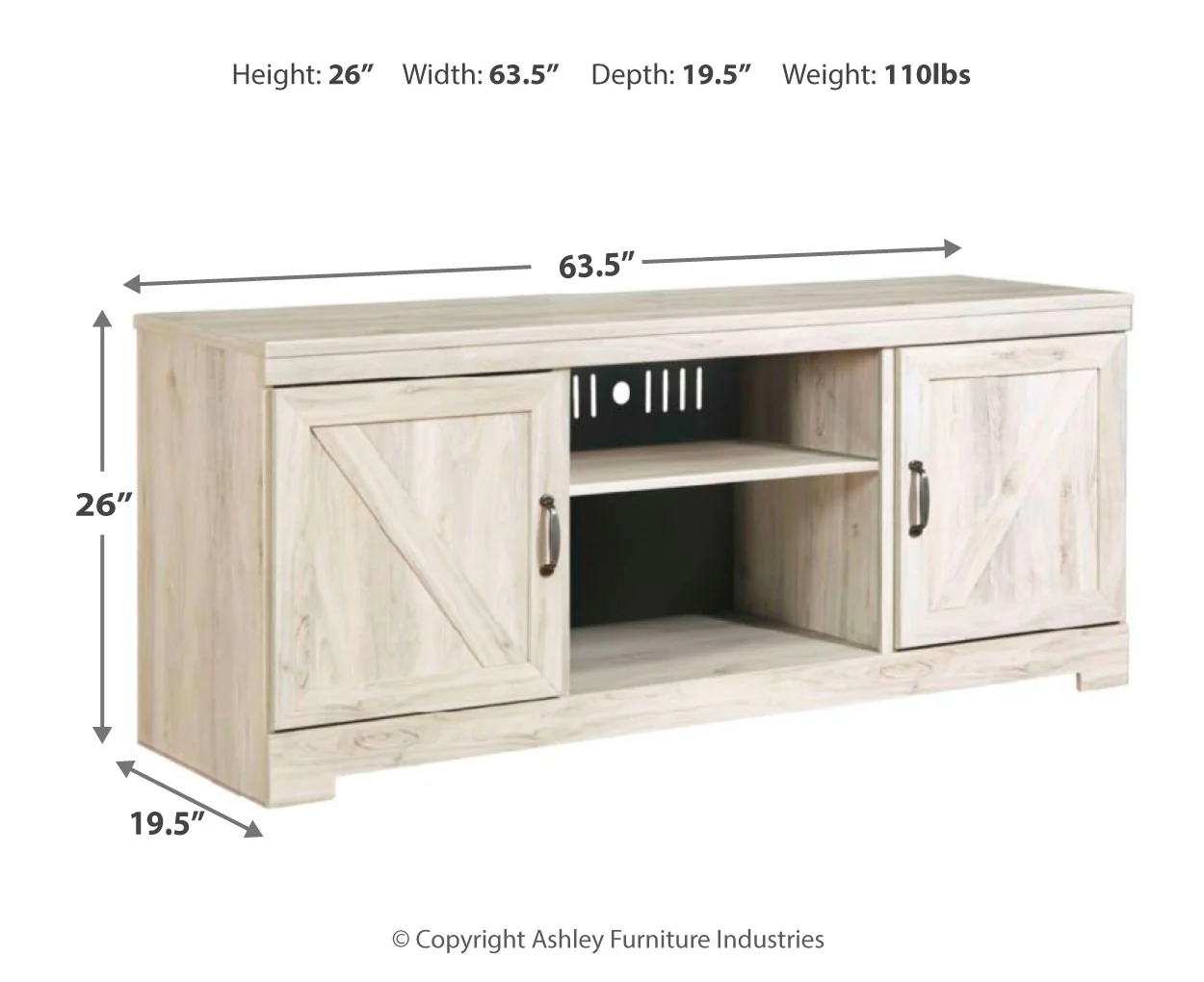 Bellaby LG TV Stand w/Fireplace Option