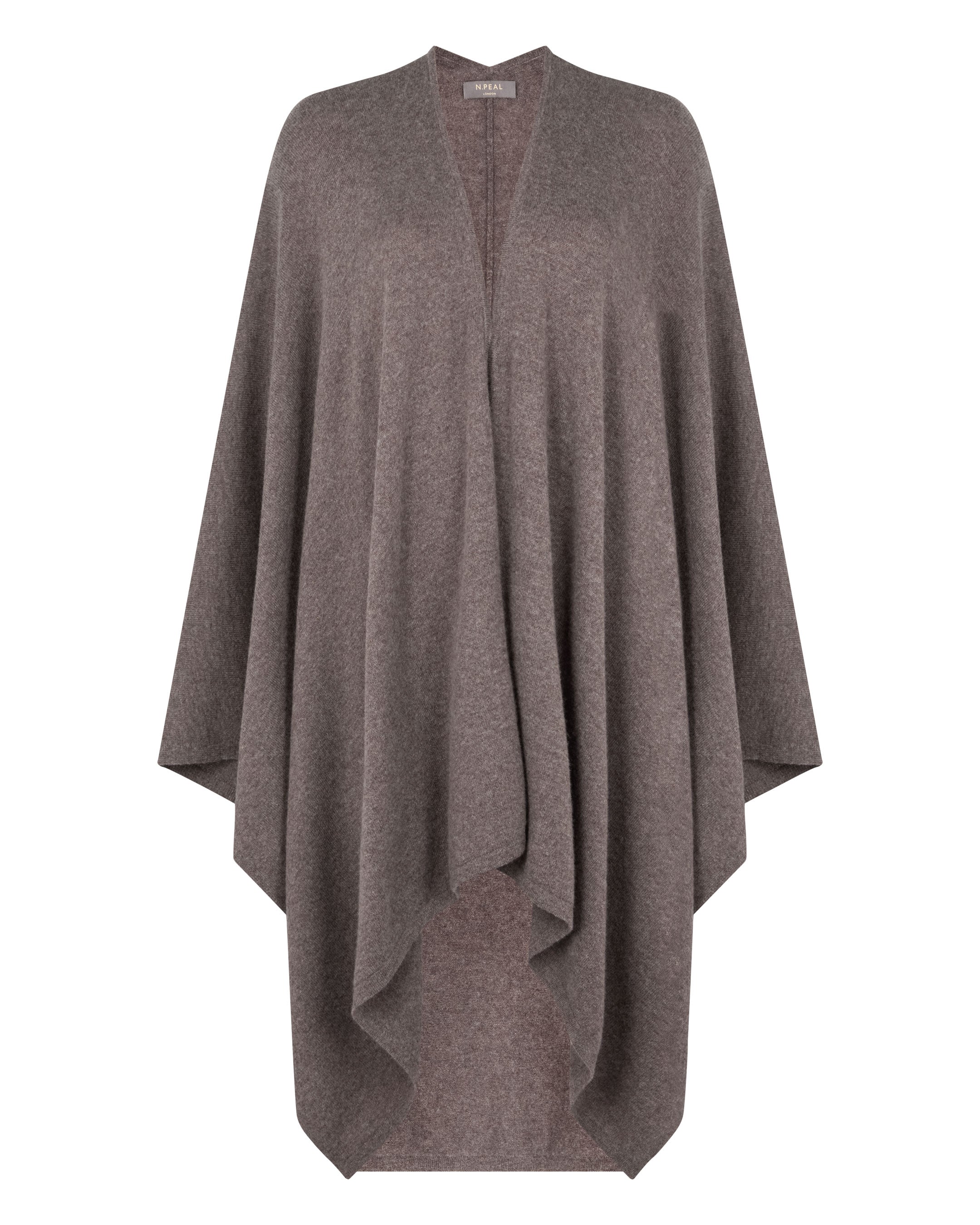 Women's Lily Lightweight Cashmere Cape Otter Brown