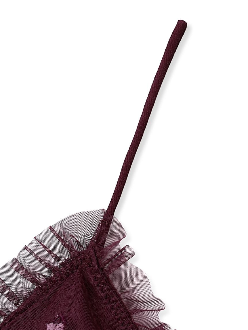 Cherry Tulle Bra & Underwear Set