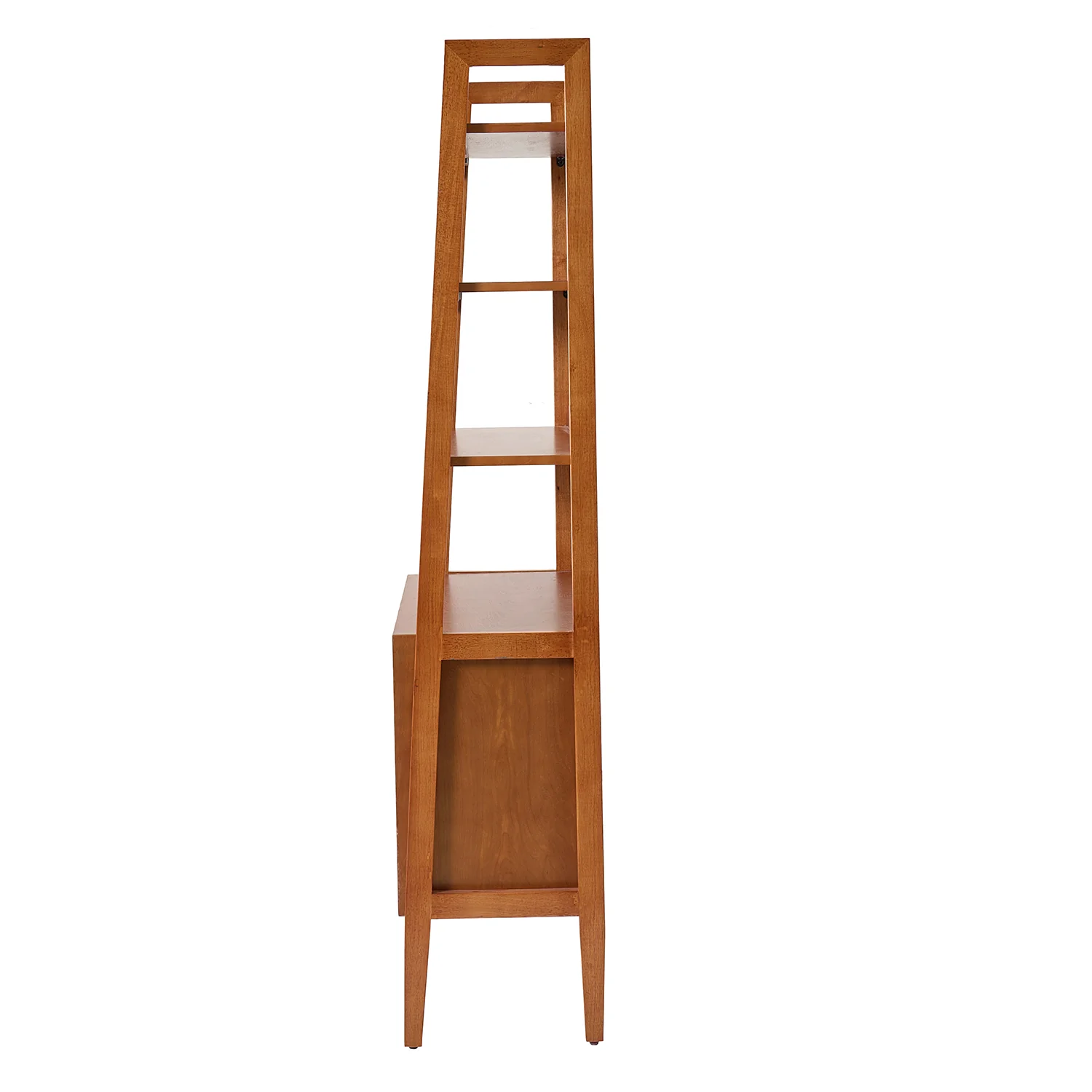 Andr聨s Solid Wood Ladder Bookcase in Acorn