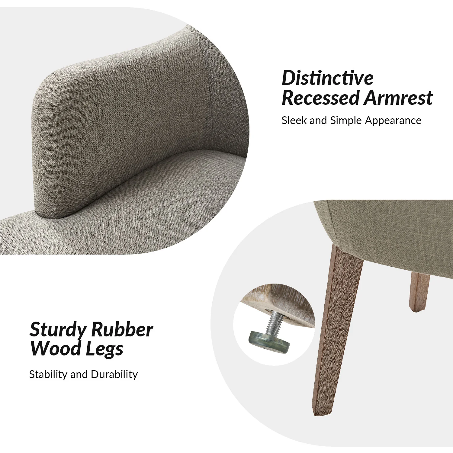 Albert Dining Chair Set of 2 in Grey