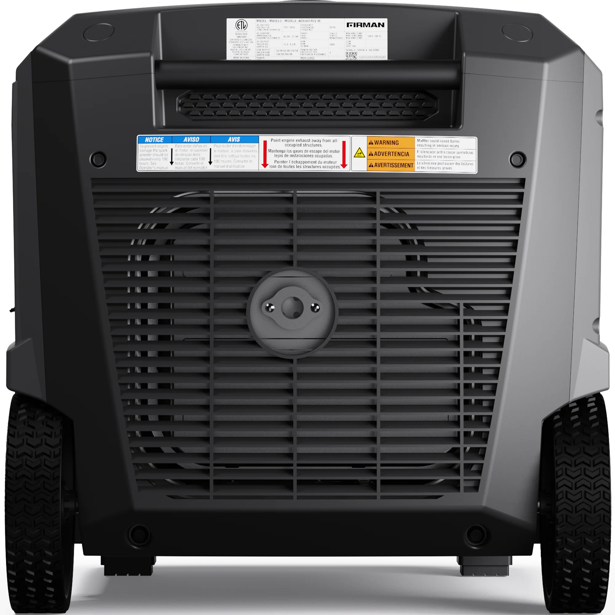 Gas Inverter Portable Generator 6850/5500 Watt Remote Start 120/240V CO Alert