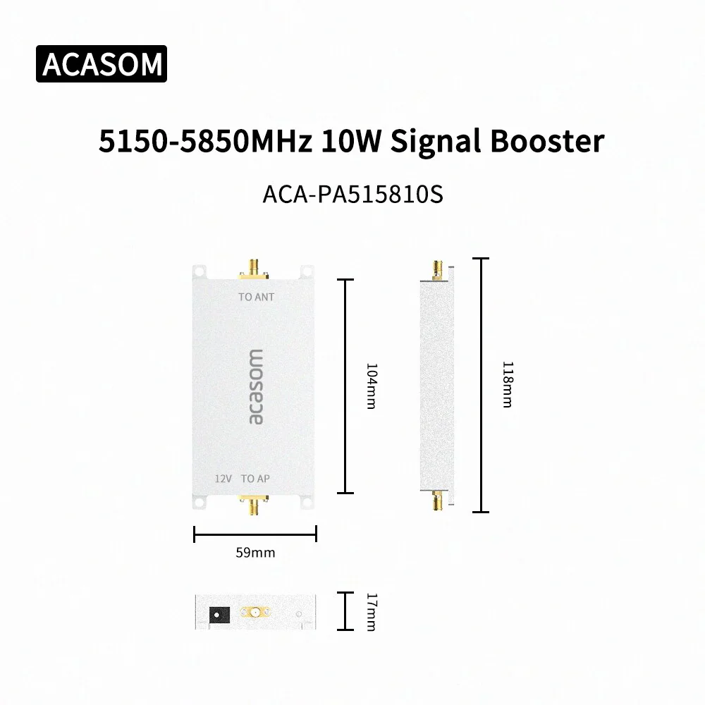 ACASOM 5150-5850MHz 5.2G 5.8G Drone Signal Amplifier Extender Signal Booster