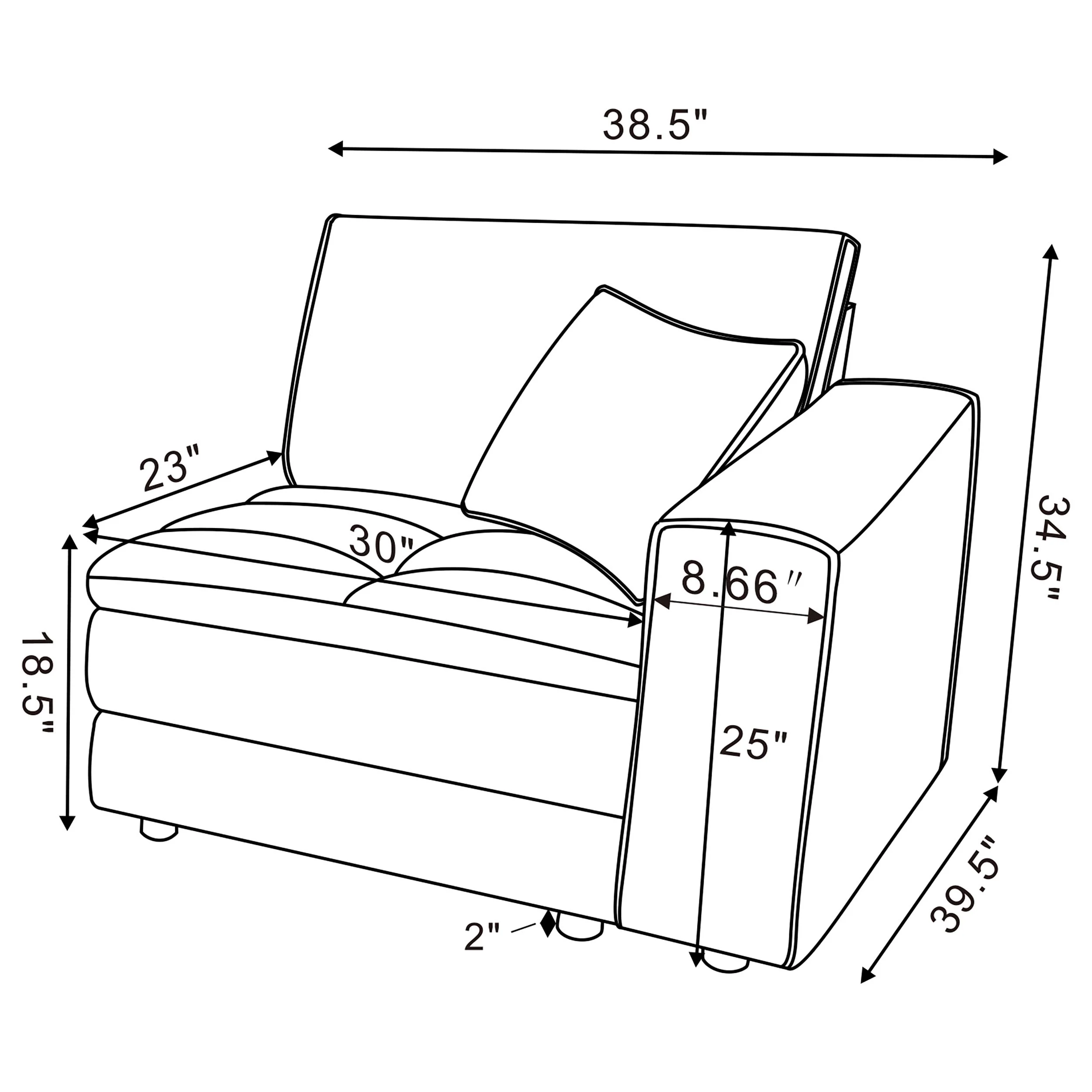 Atlantic 6-piece Upholstered Modular Sectional Sofa Blue