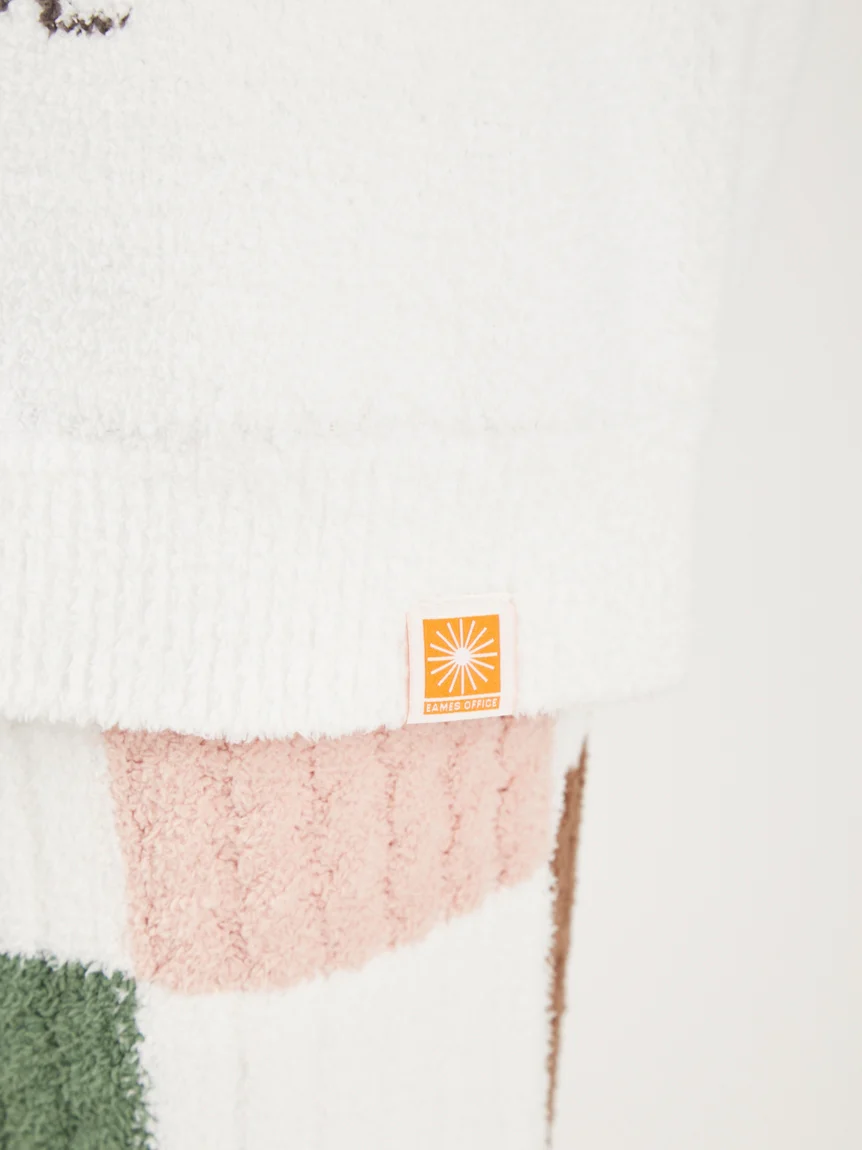 EAMES Air Moco Check-Logo Long Sleeve Pullover Sweater