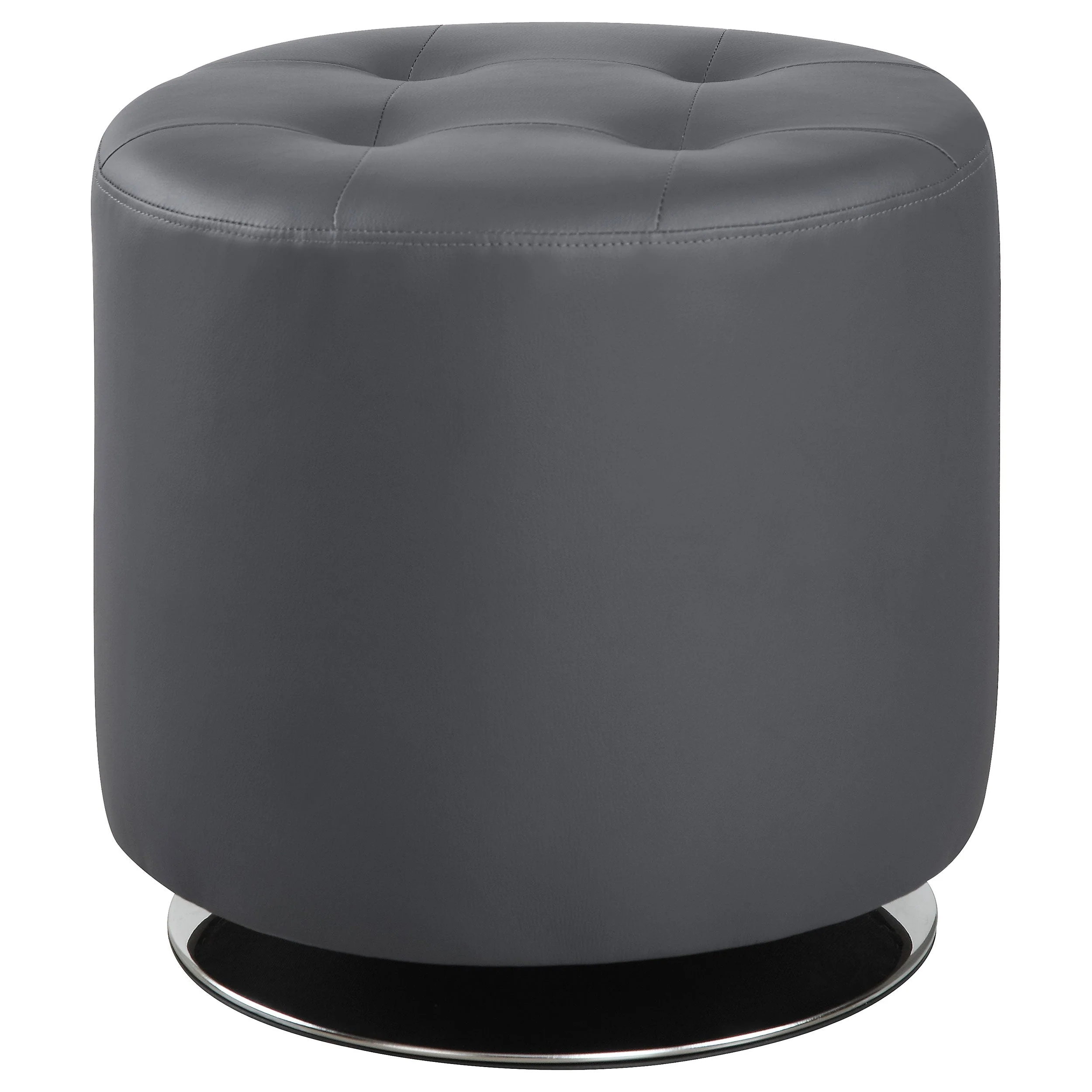 Bowman Round Upholstered Tufted Swivel Ottoman