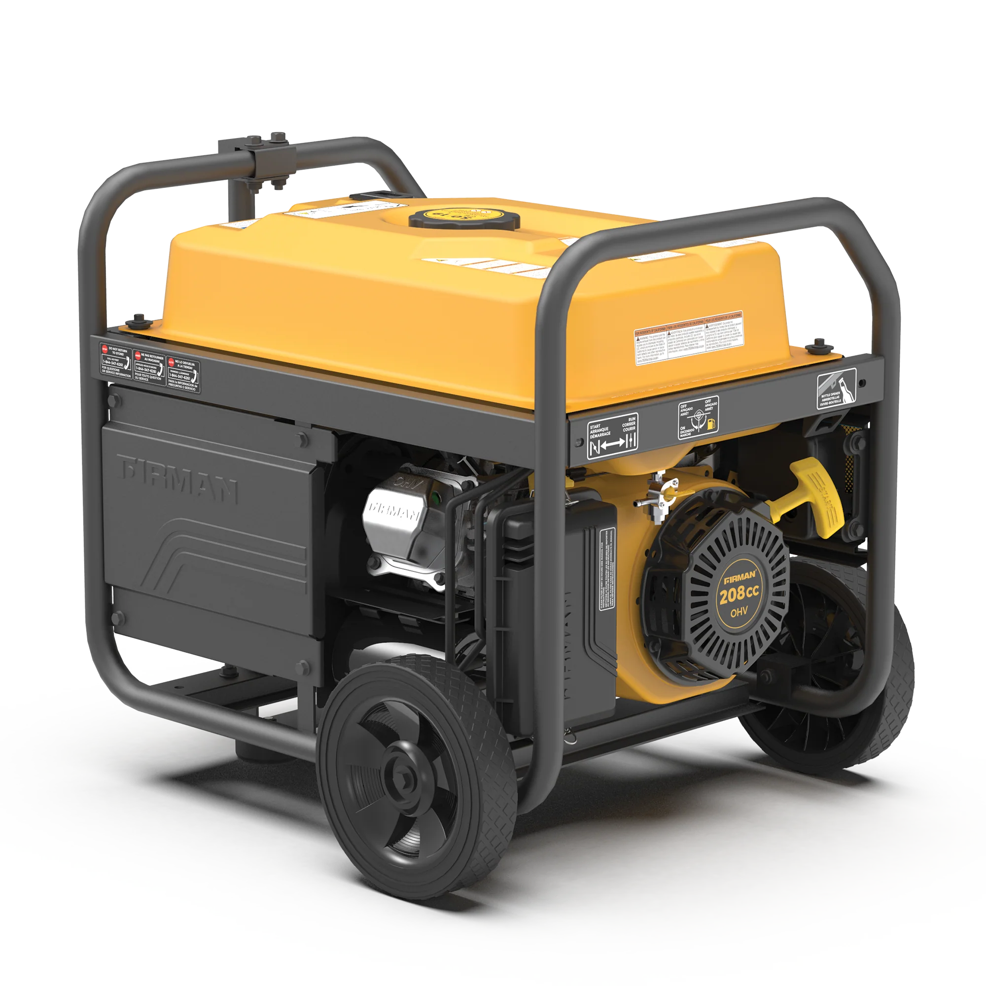 Gas Portable Generator 4450W Recoil Start 120V