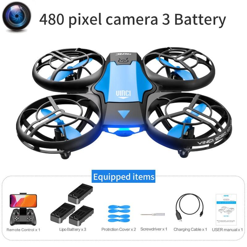 4DRC V8 Mini Drone - 4K 1080P HD Wide Angle Camera WiFi FPVDrone Height Keep Foldable Quadcopter Toy Gift
