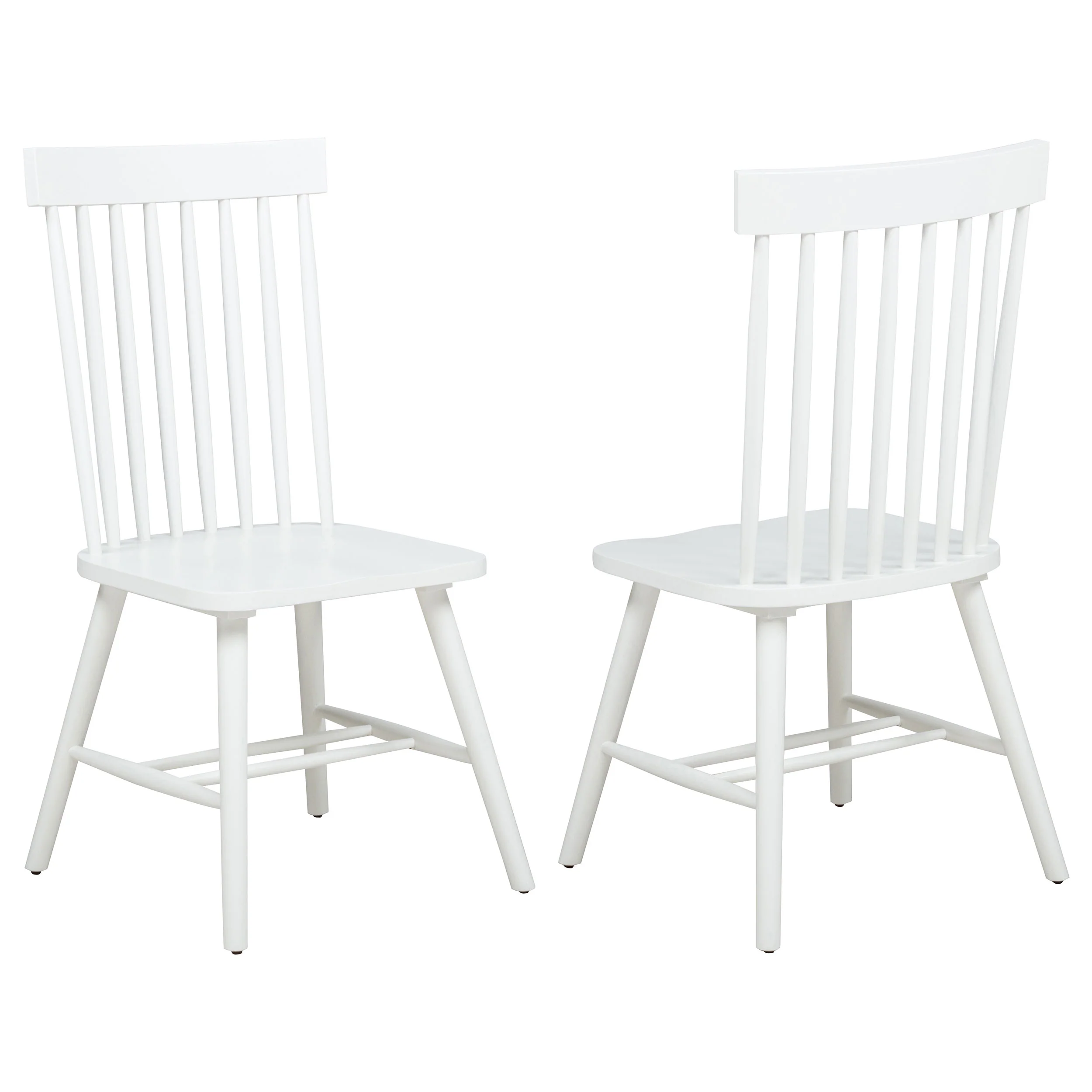 Andrews Windsor Spindle  Dining Side Chair White (Set of 2)