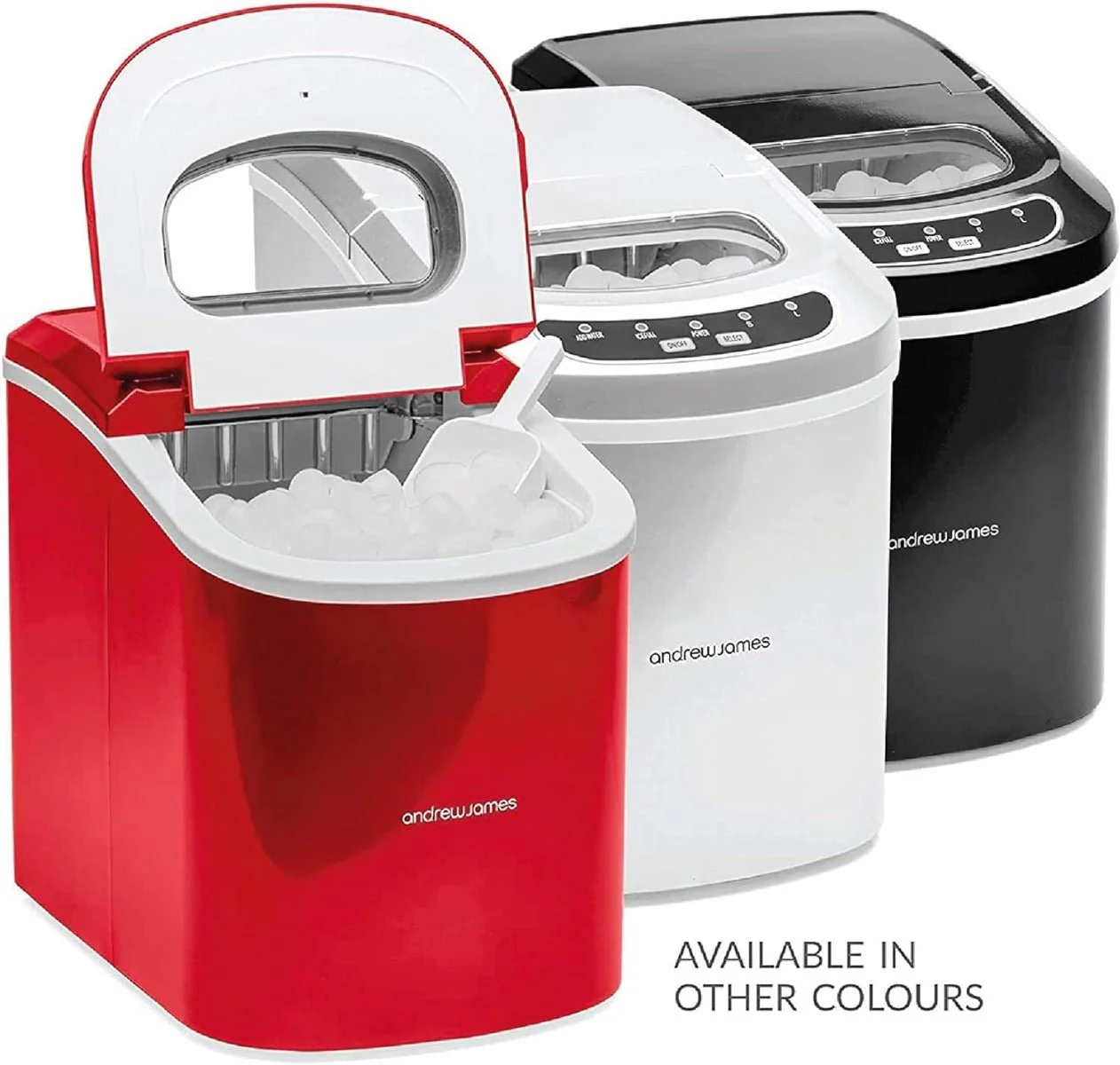 Andrew James 220 volt ice maker Countertop Ice cube maker 2.2 Liter 12KG in 24 Hours ice maker BLACK 220v 50hz 240 volts 50 hz