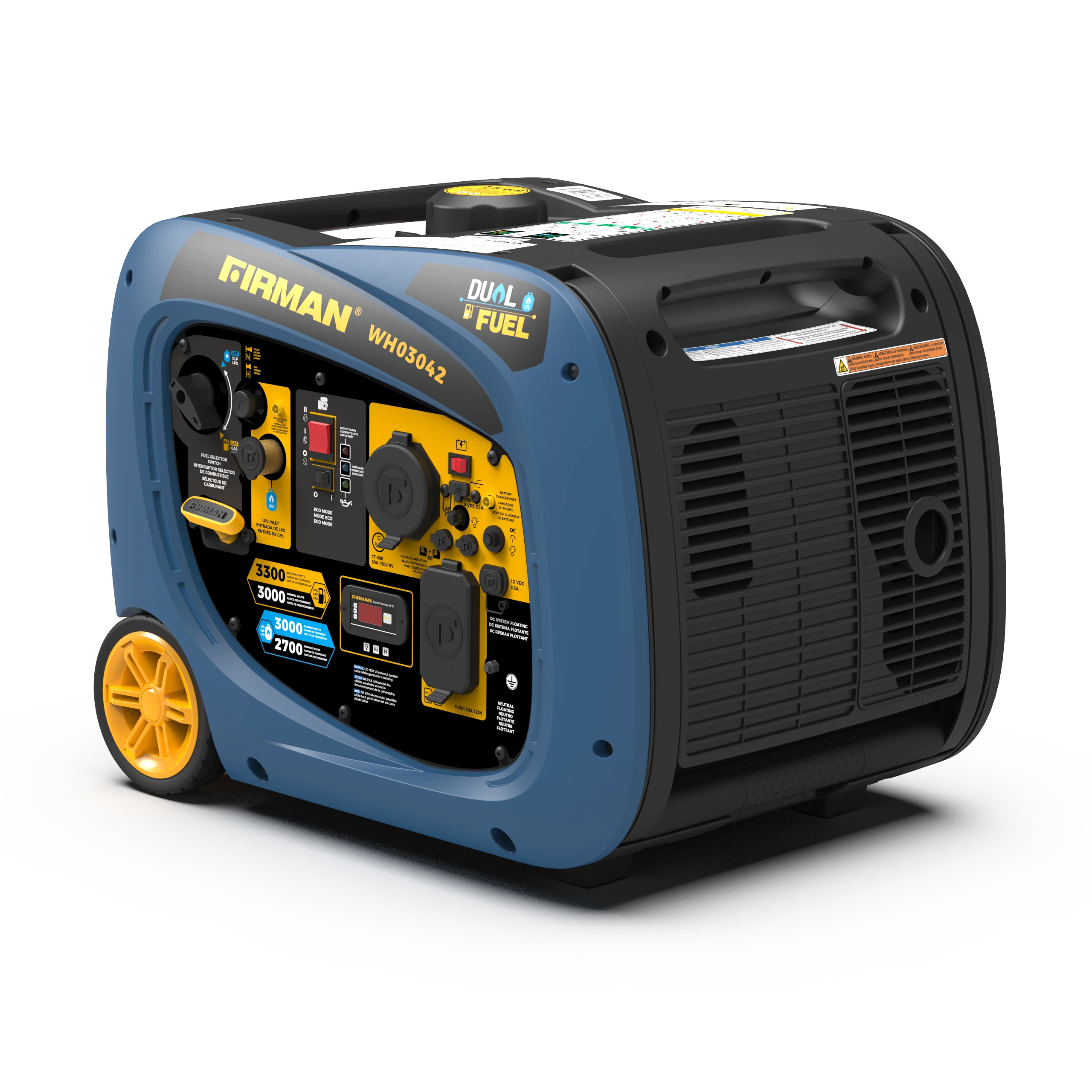 Dual Fuel Inverter Portable Generator 3300W Electric Start
