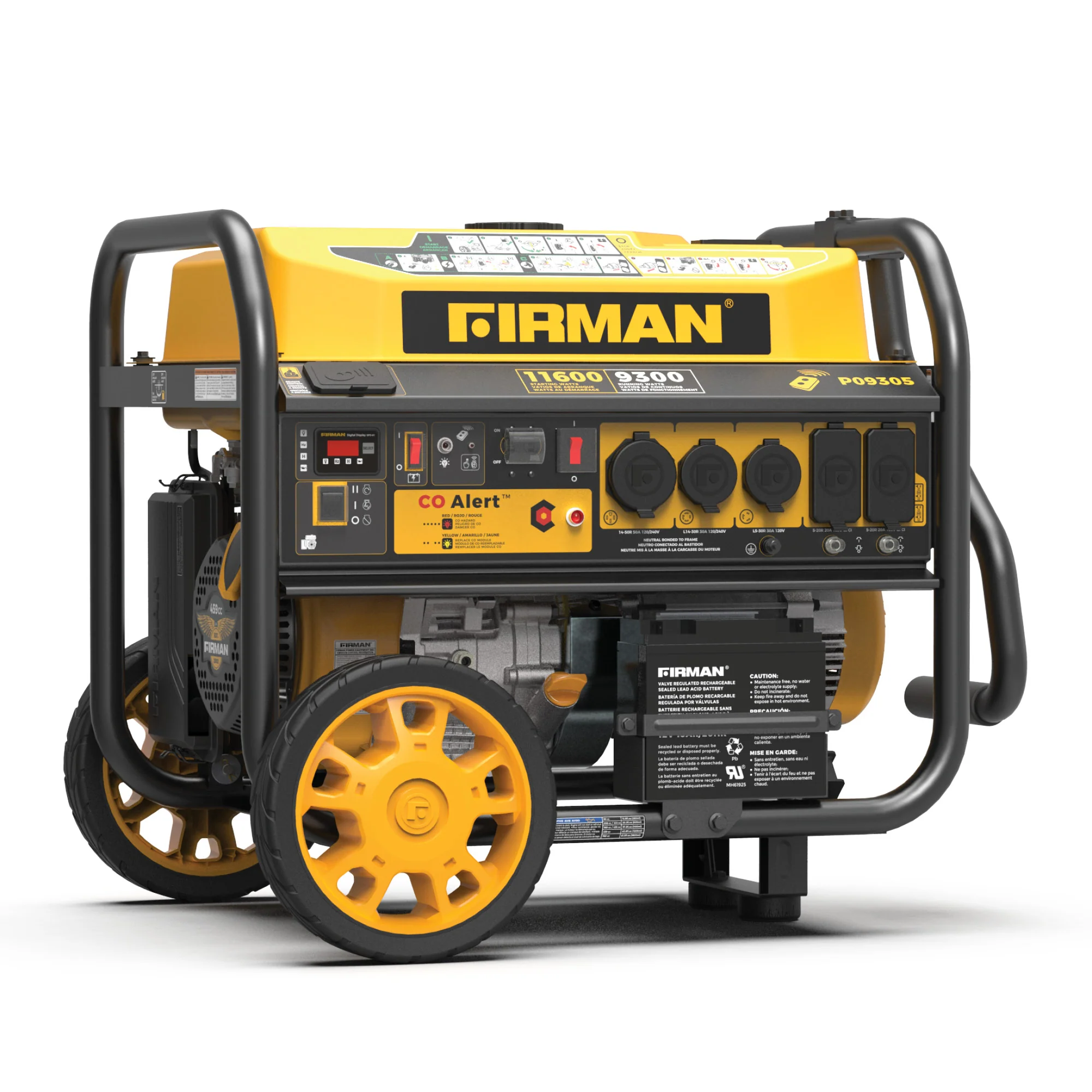 GAS PORTABLE GENERATOR 11600W REMOTE START 120/240V WITH CO ALERT