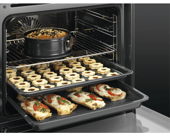 AEG 220 volt electric cooktop, built in oven, and Culina 220 volt range hood