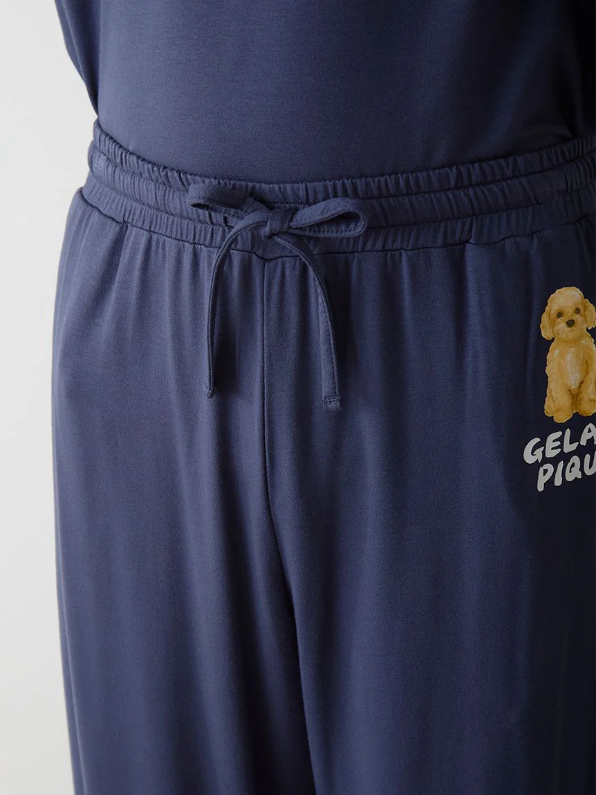 Men's DOG One-point Print long pants