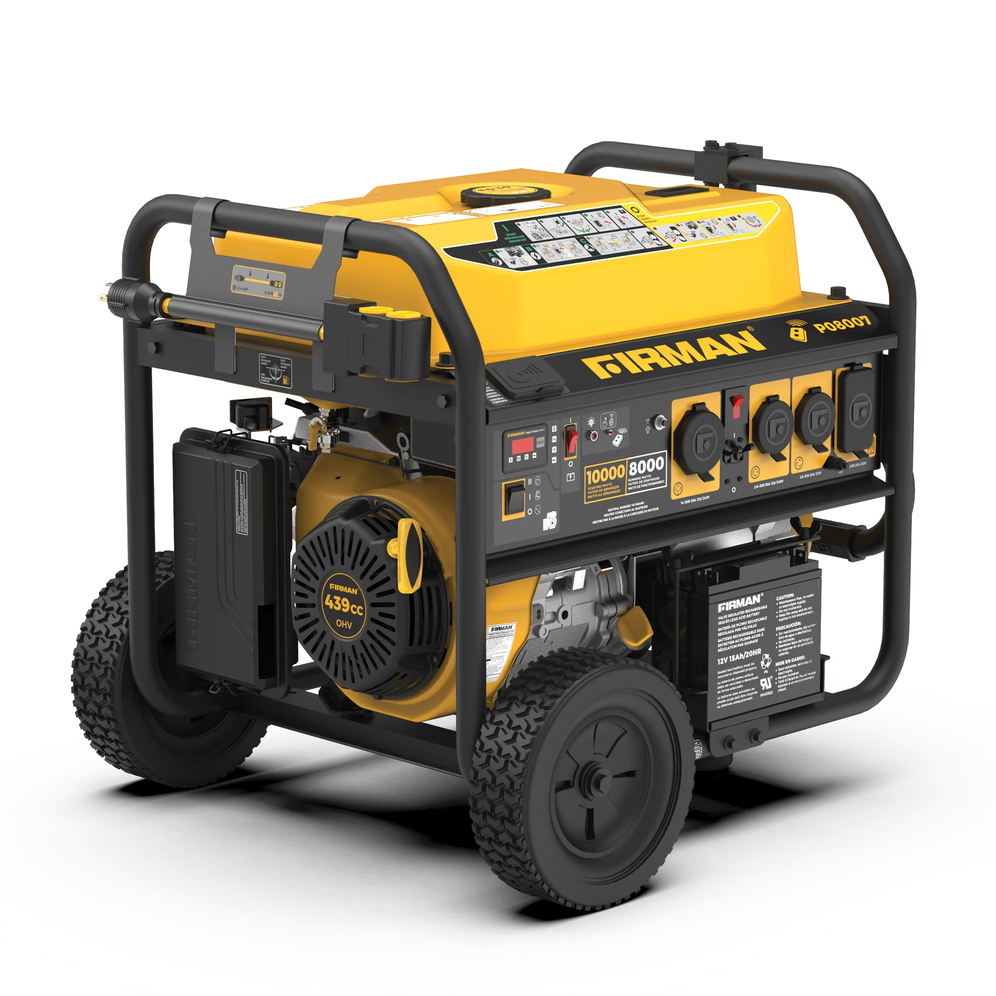 Gas Portable Generator 10000W Remote Start 120/240V