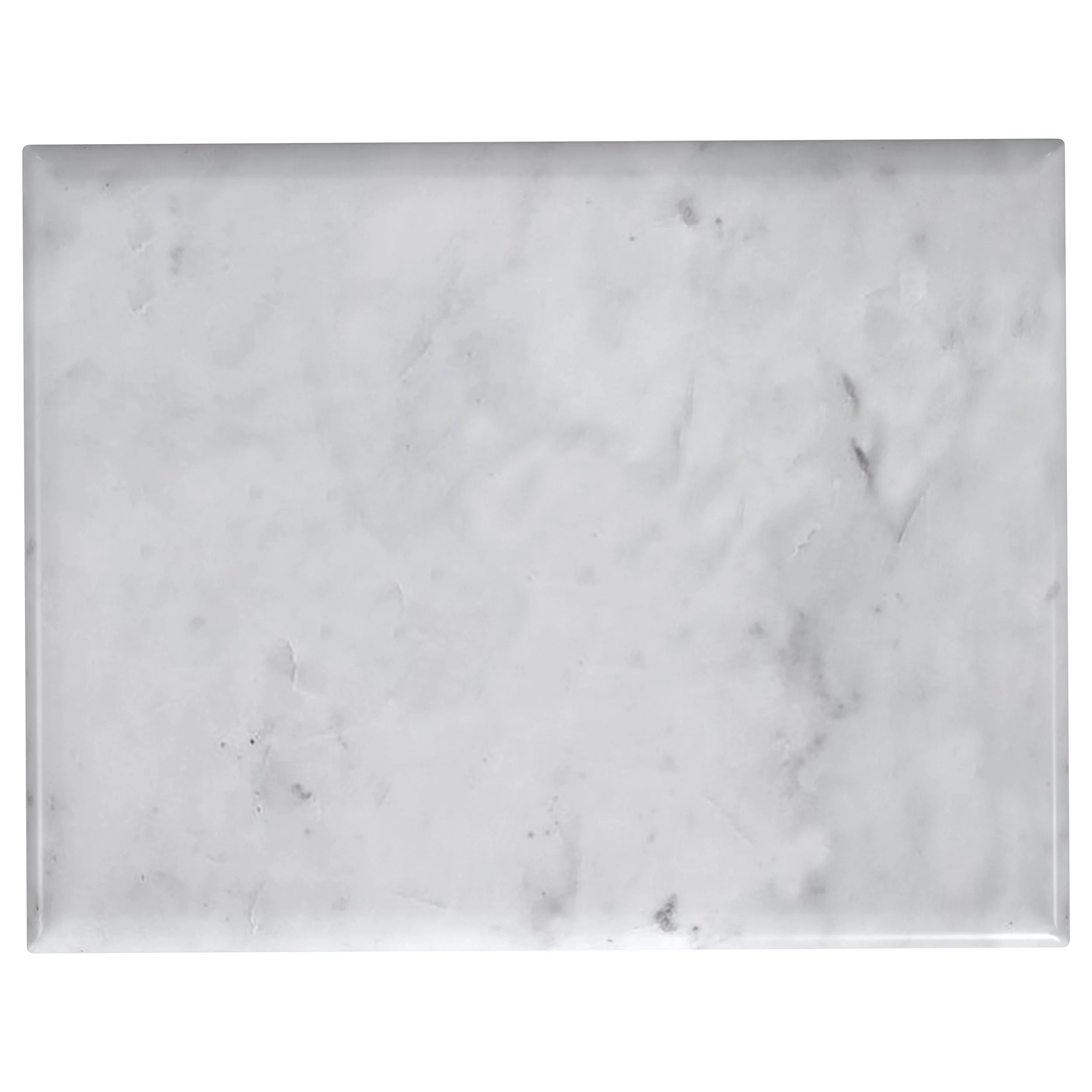 Baldwin Rectangular Marble Top Side Table White and Gold