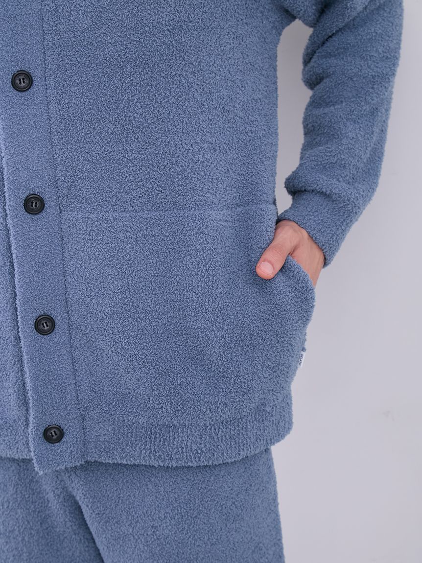 Mens Powder Gelato Monster Button-Front Lounge Cardigan