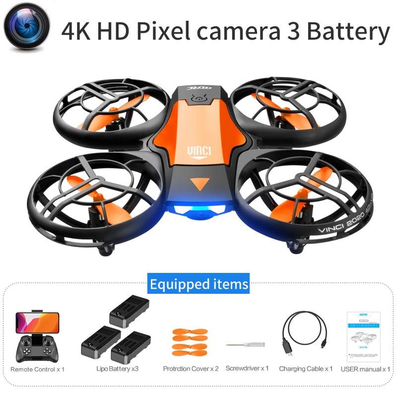 4DRC V8 Mini Drone - 4K 1080P HD Wide Angle Camera WiFi FPVDrone Height Keep Foldable Quadcopter Toy Gift