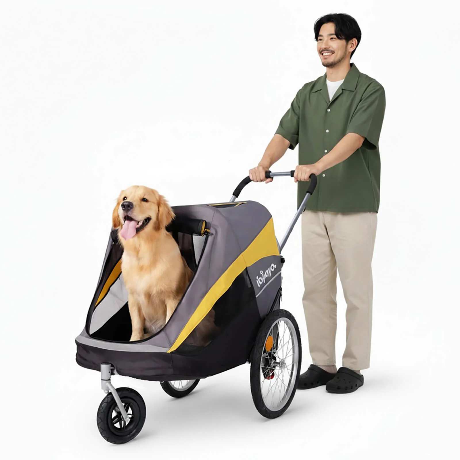 The Hercules Heavy-Duty Pro Pet Stroller-Bike Trailer, 3-Wheel Extra-Large Dog Stroller