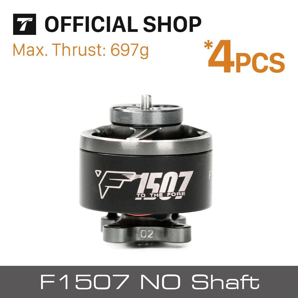 4x T-MOTOR F1507 No Shaft KV2700/KV3800 Brushless Motor For Cinewhoop , 3" prop FPV Drone FPV Freestyle Racing Drone