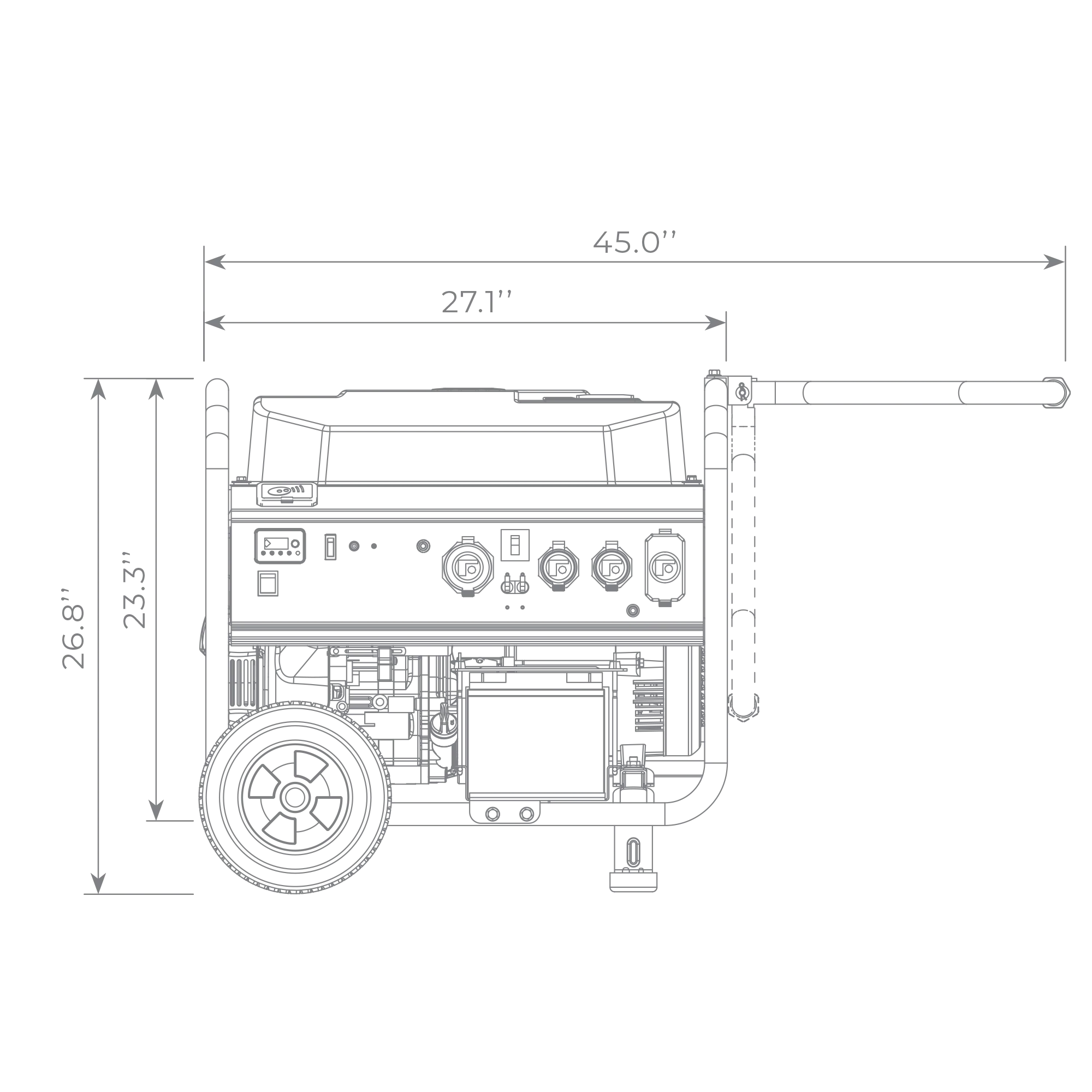 Dual Fuel 5700W Portable Generator Recoil Start 120/240V