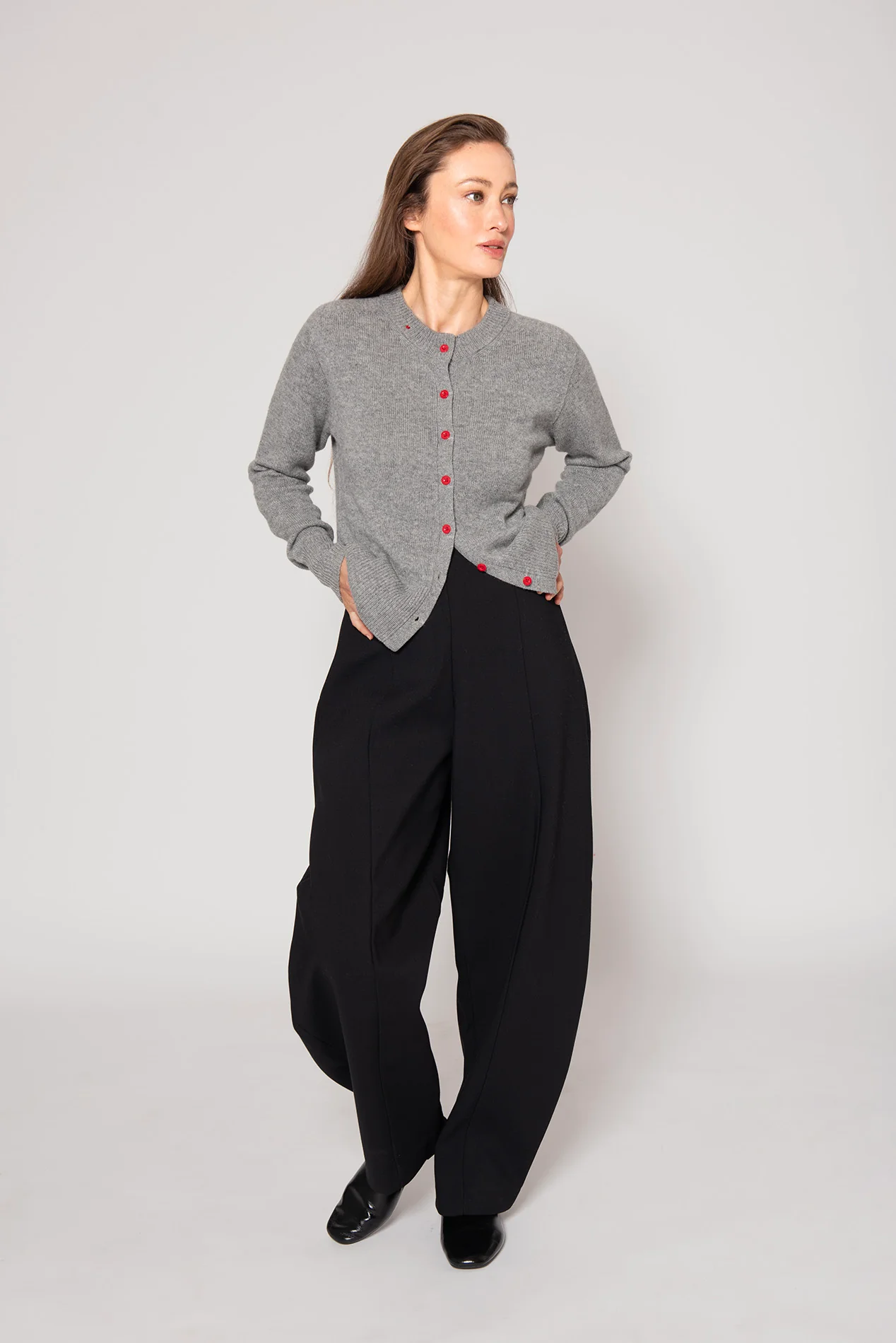 The Button Cardigan - Grey