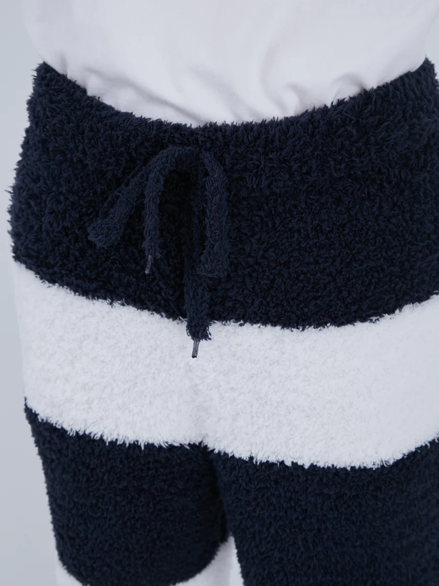 Sustainable Double Striped Men's Lounging Fluffy Pajama Pants