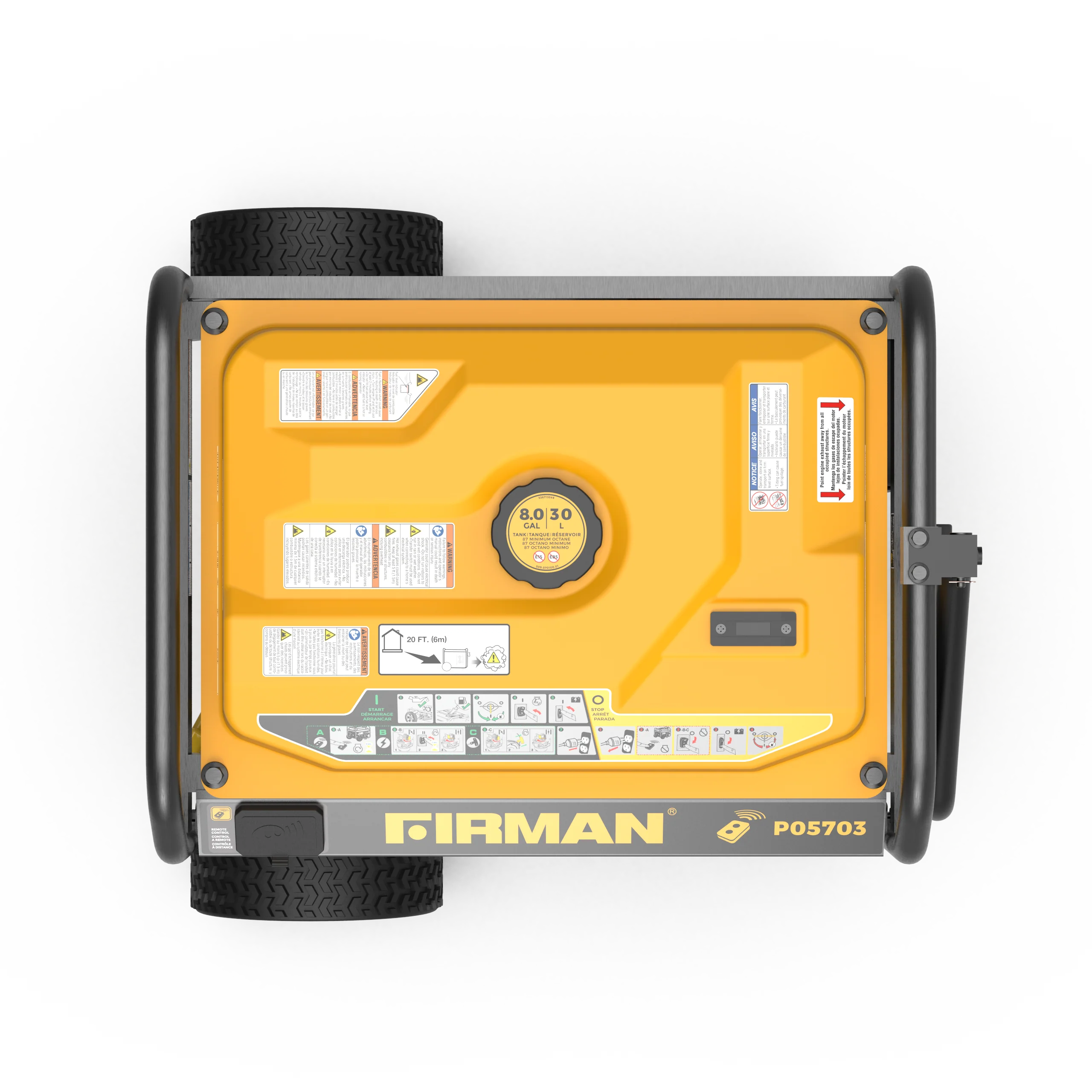 Gas Portable Generator 7125W Remote Start 120/240V