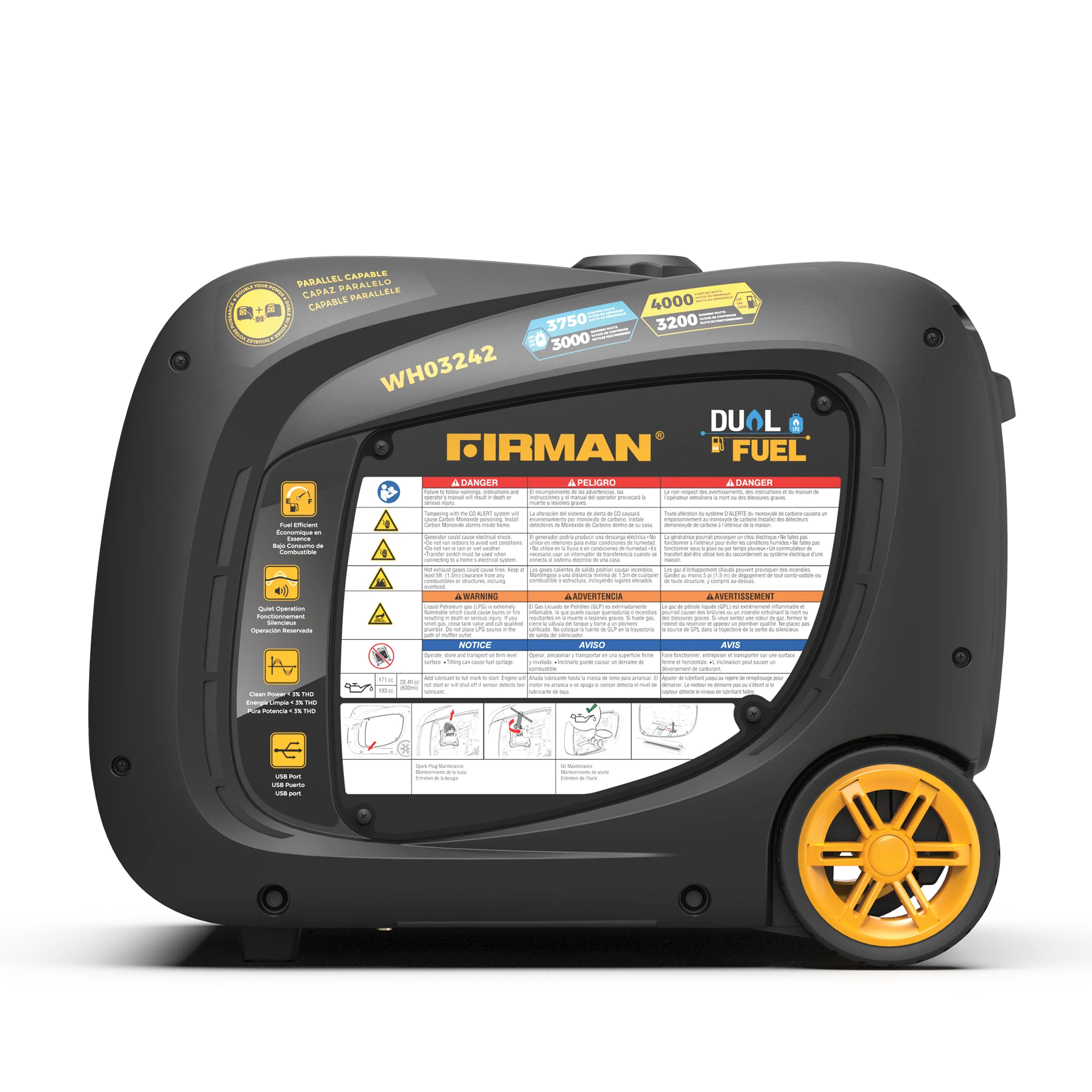 Refurbished Dual Fuel Inverter 4000W W/ Electric Start