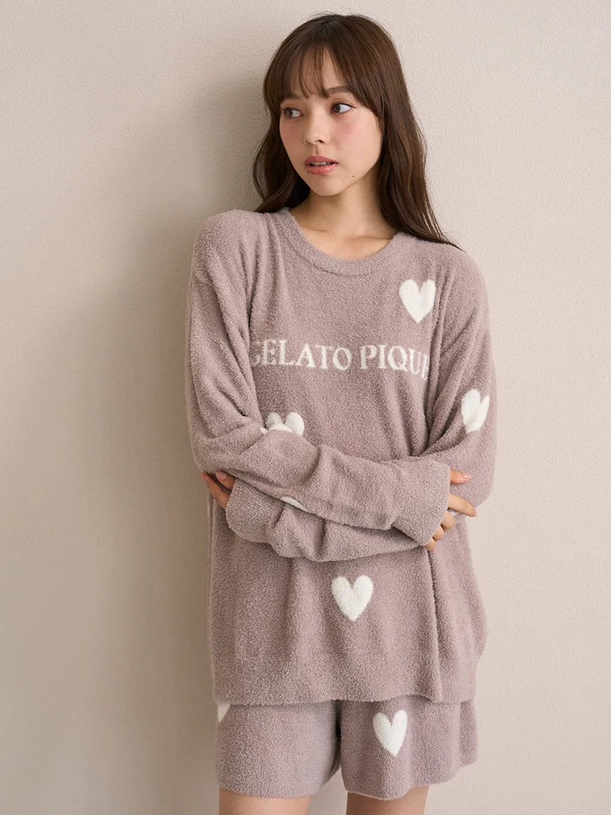 Warm Smoothie Heart Jacquard Pullover