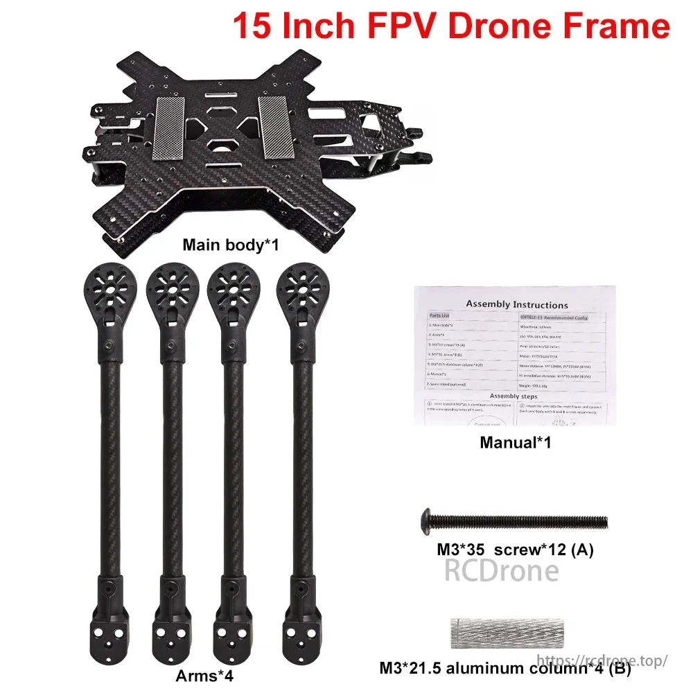 9IMOD Carbon Fiber 580mm 15 inch FPV Frame for Freestyle DIY Racing Drone