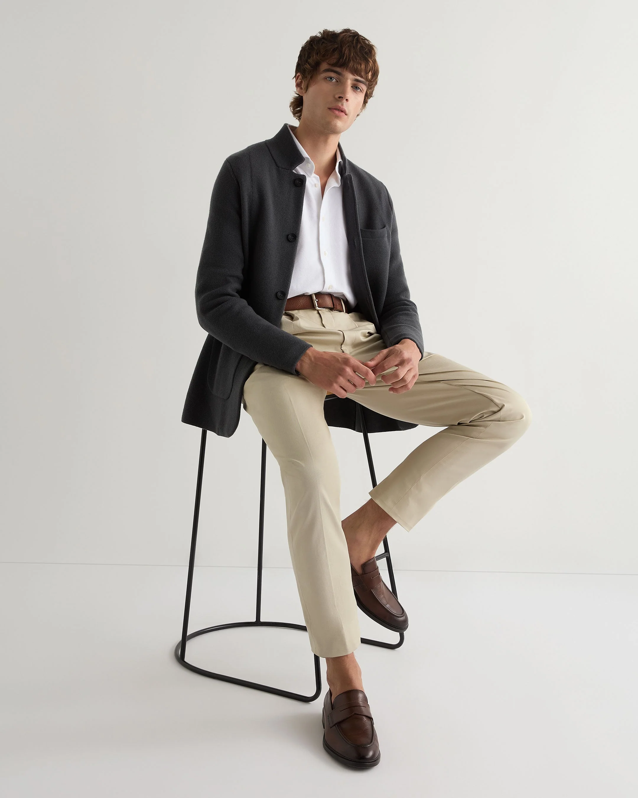 Men's Cannes Soft Cotton Flannel Shirt White