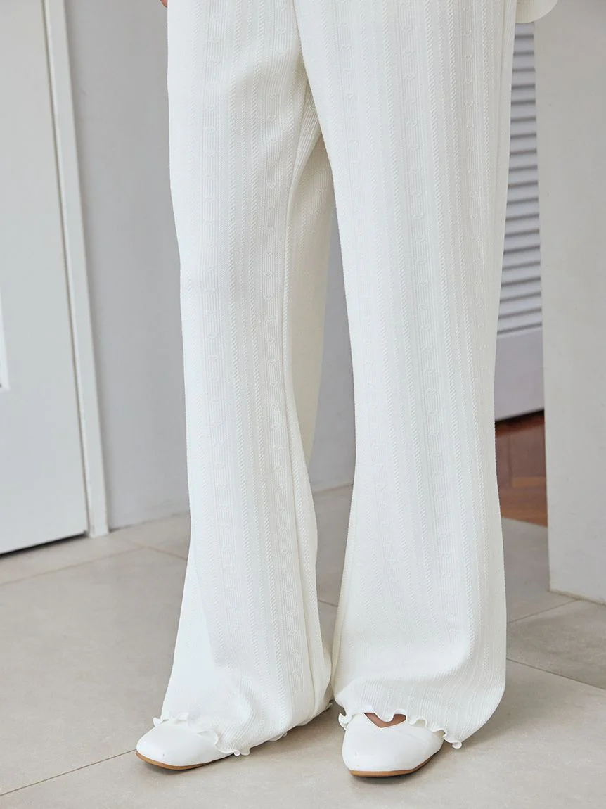 Heart Aran Cut-and-sew Pants