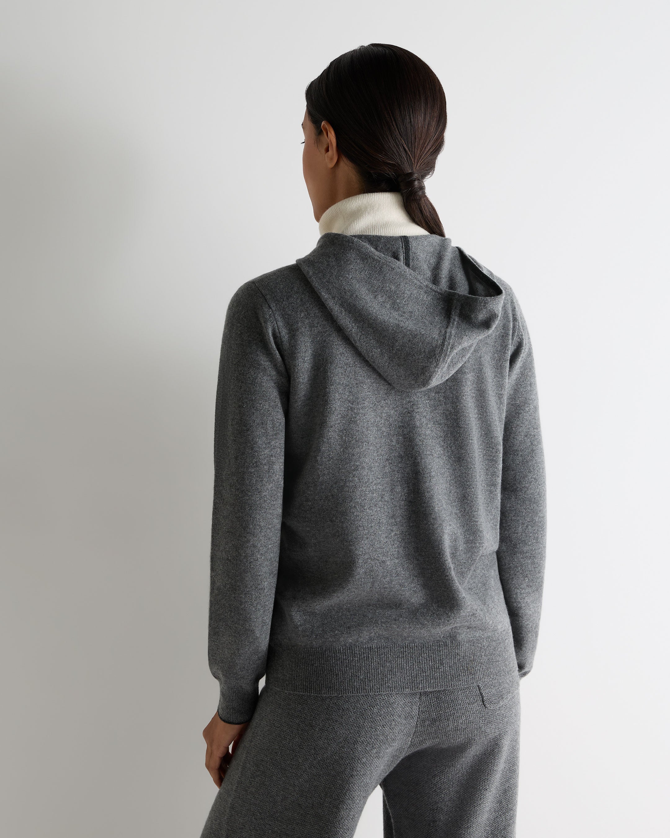 Women's Ada Cashmere Hoodie Elephant Grey
