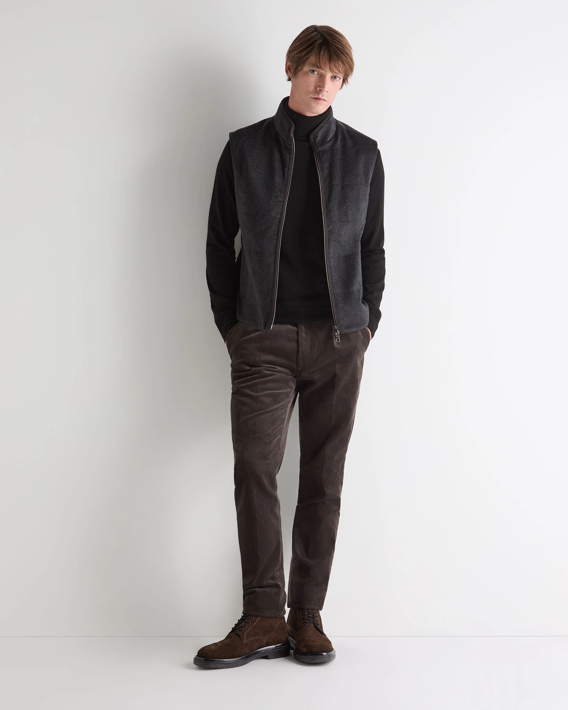 Men's Trafalgar Turtle Neck Cashmere Sweater Black