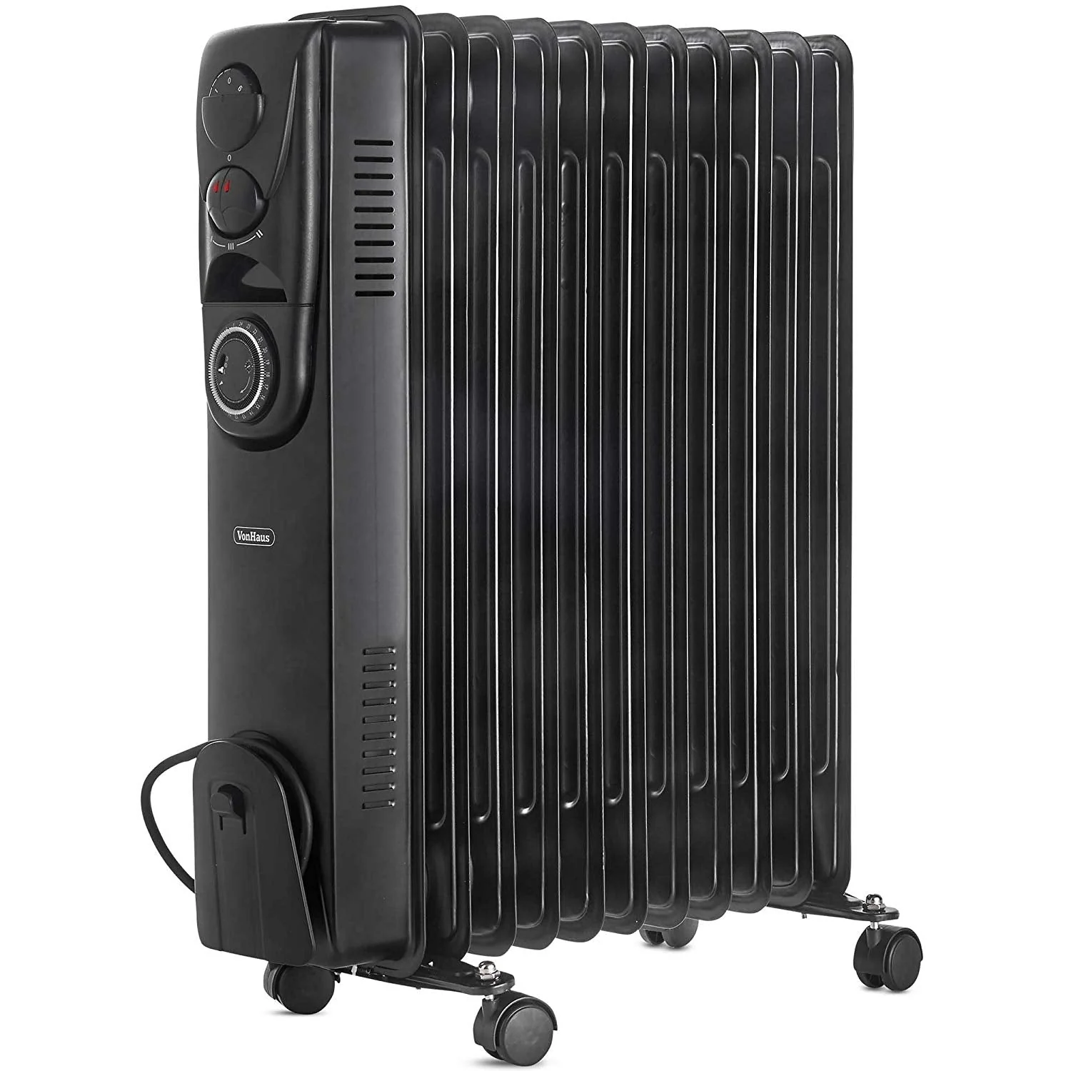 Vonhaus 220 Volt 11 Fin Oil Filled Radiator Portable Electric Heater 220v 240 volts 2500109