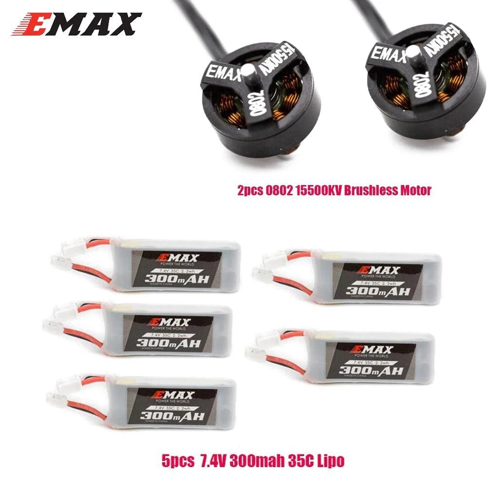 Emax 2S Tinyhawk S Mini FPV Racing Drone - With Camera 0802 15500KV Brushless Motor Support 1/2S Battery 5.8G FPV Glasses RC Plane