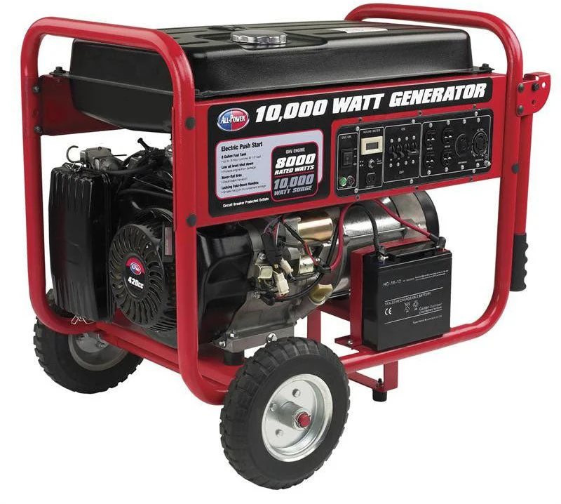 All Power APGG10000 Gasoline 10000 Watts Generator W/ Wheel and Battery Kit