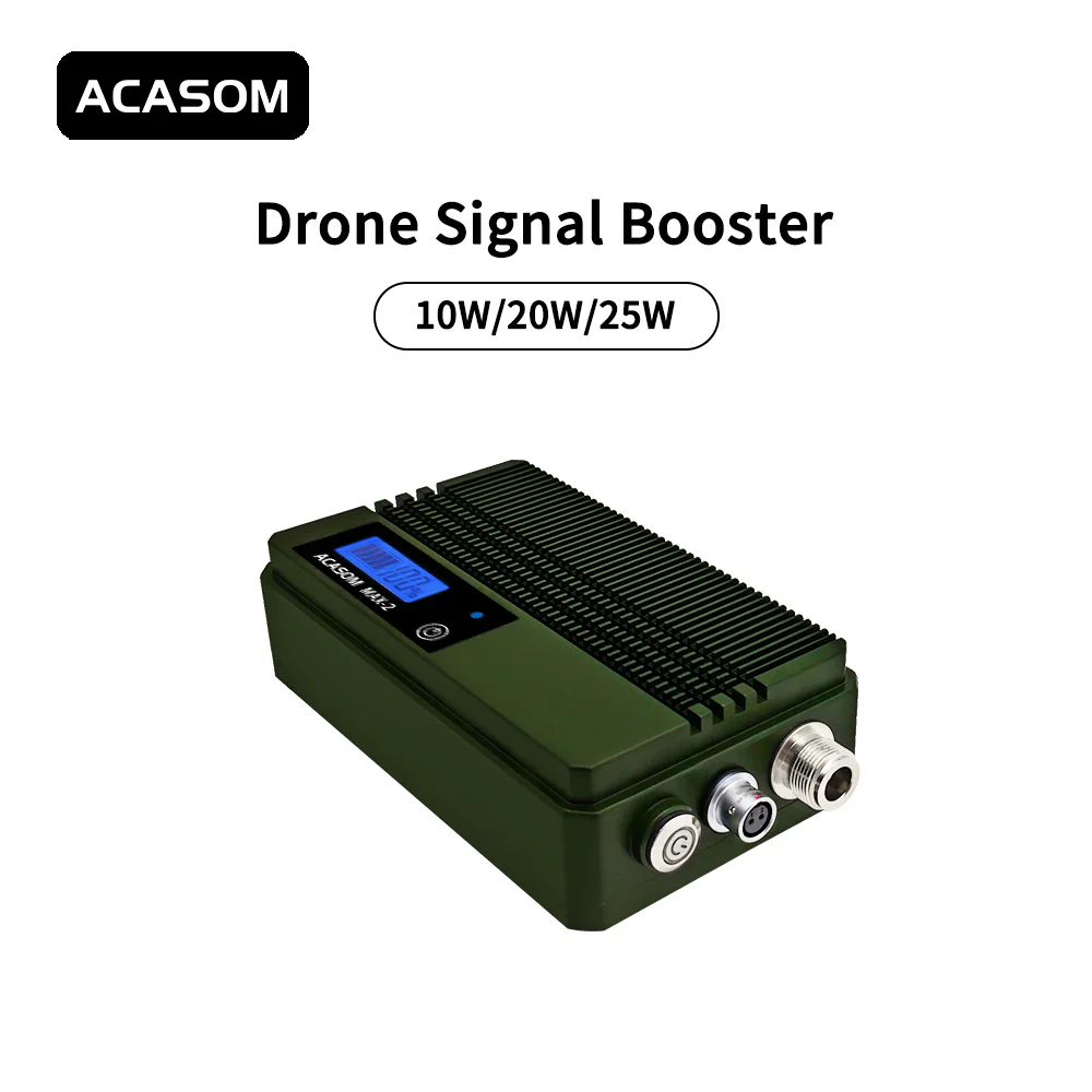 ACASOM MAX-2 5.8GHz Drone Signal Booster - 10W 20W 25W Signal Amplifier FPV Image Transmission Range Extender