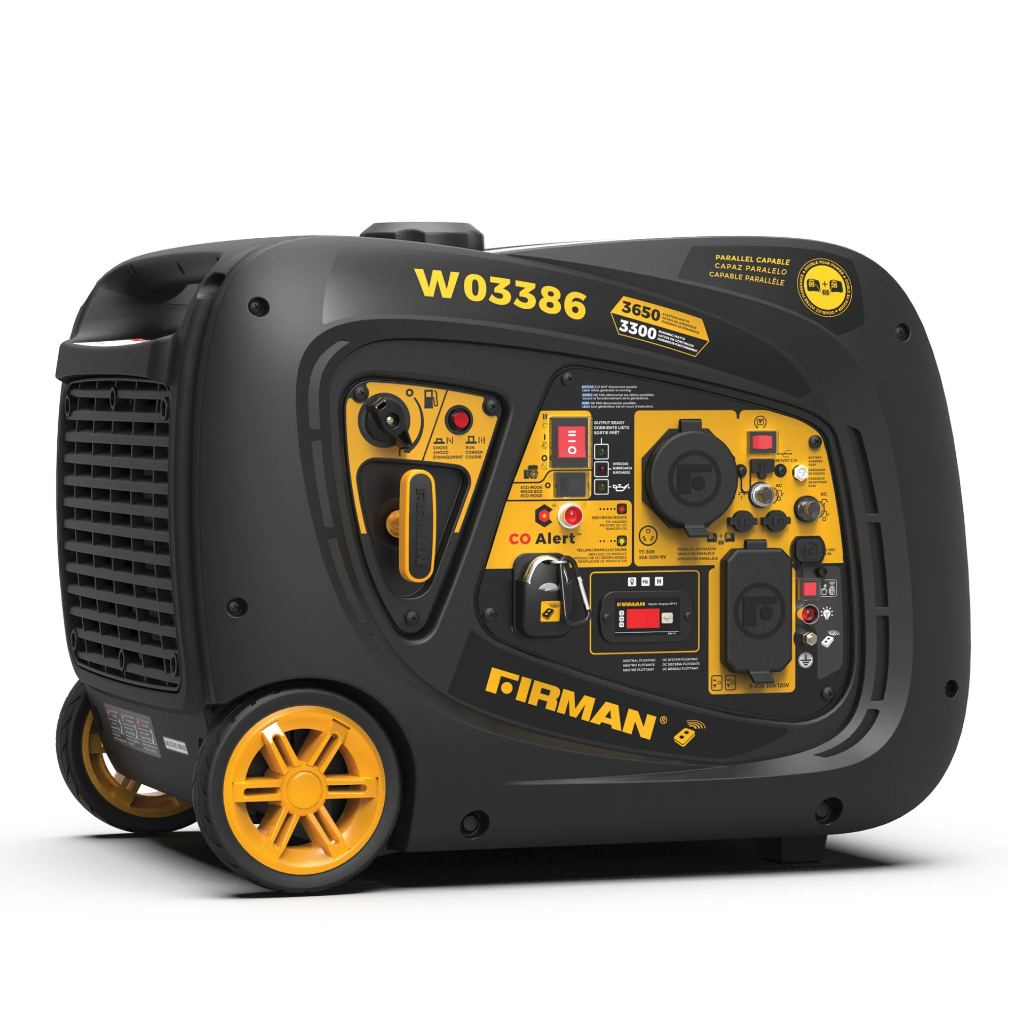 Inverter Portable Generator 4125W Remote Start with CO ALERT