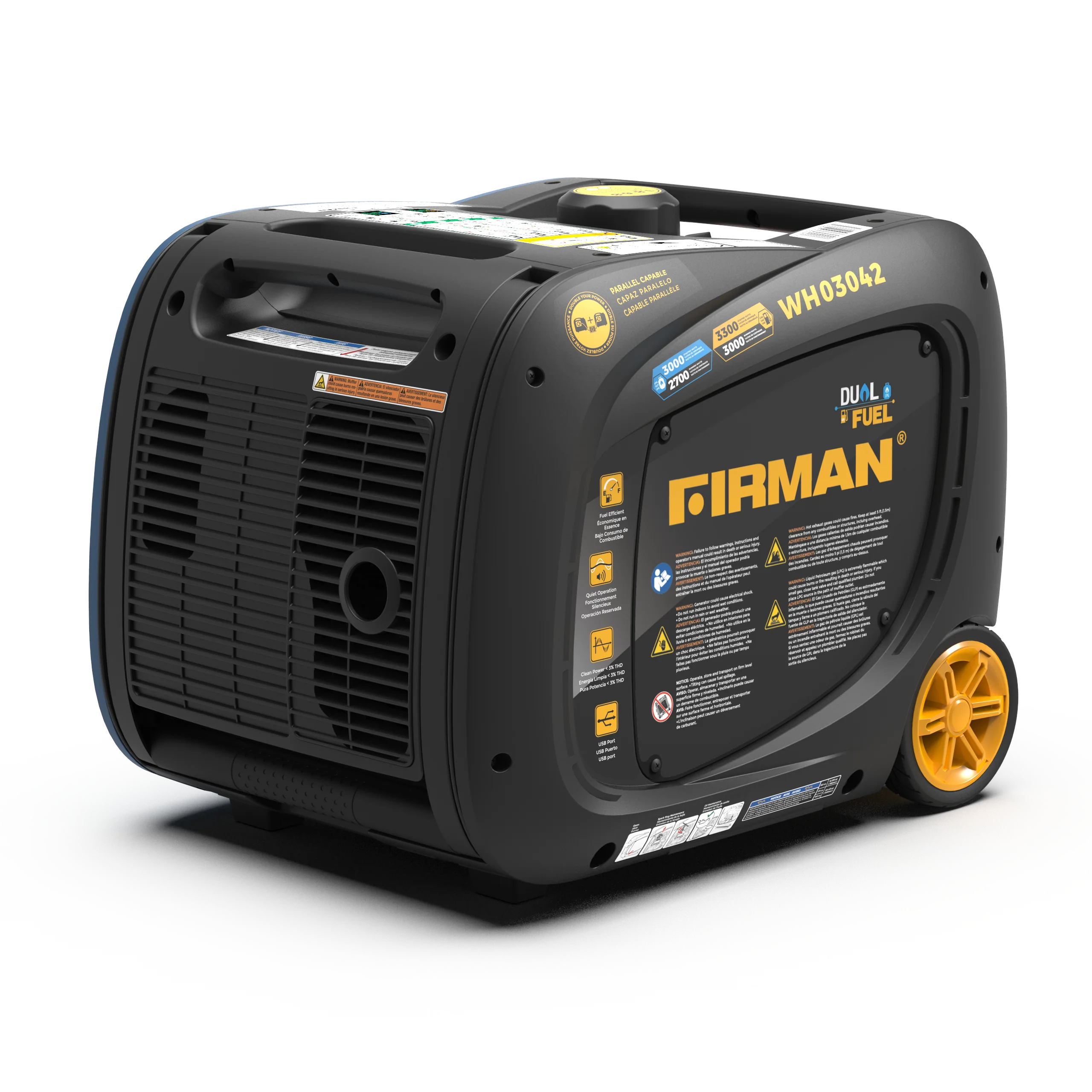 Dual Fuel Inverter Portable Generator 3300W Electric Start