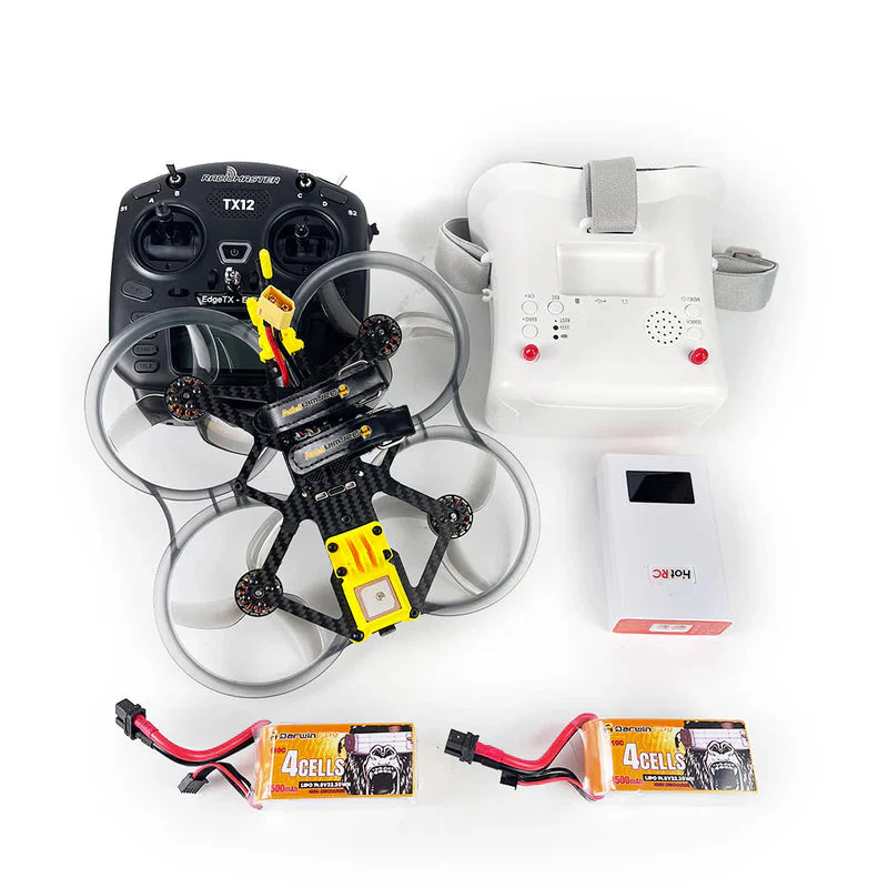 DarwinFPV CineApe35 4S Analog 3.5 Inch Whoop FPV Drone RTF with ELRS TX12 Controller, 4.3