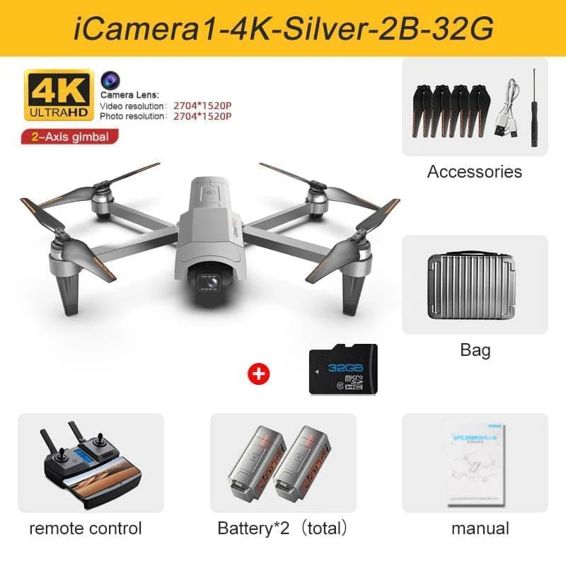 2023 New GPS Drone 4K HD Camera gps 5G Wifi Anti-Shake 2-Axis Gimabal Dron Brushless Motor 5KM RC Quadcopter Toy Gifts Professional Camera Drone