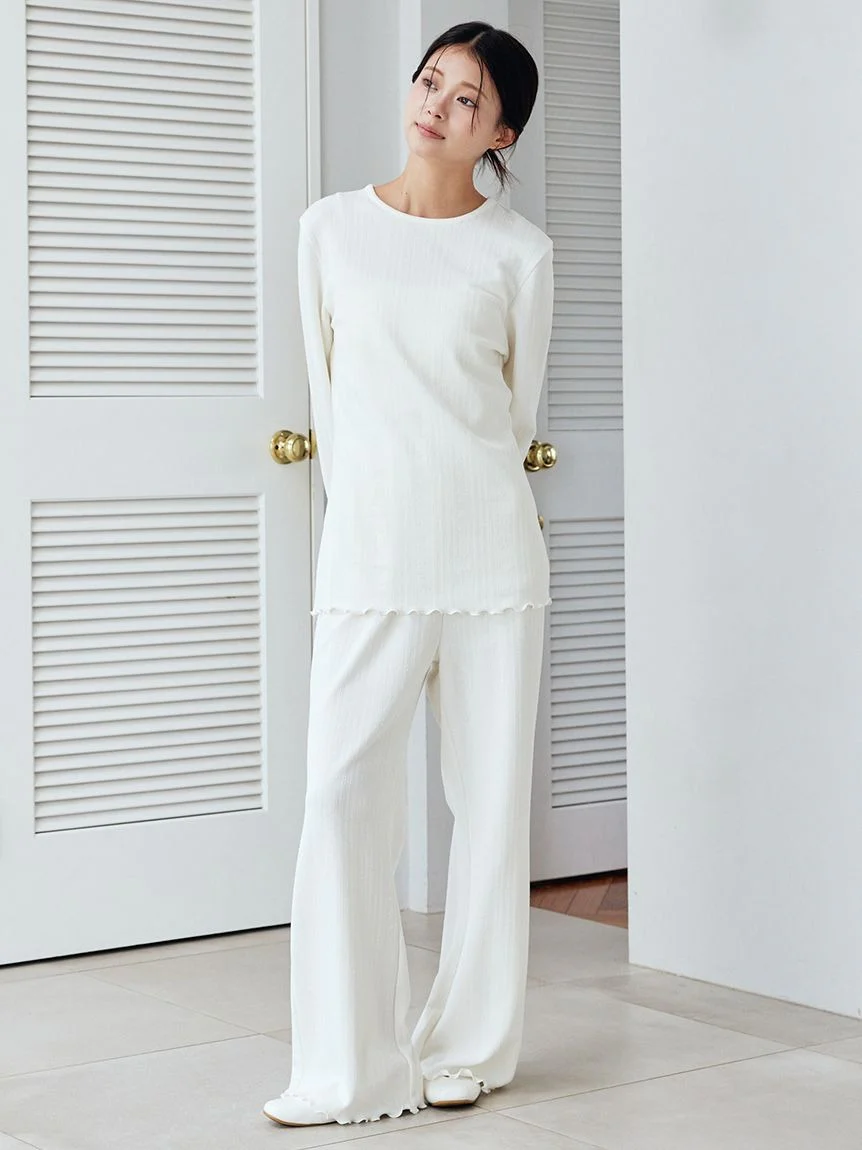 Heart Aran Cut-and-sew Pants