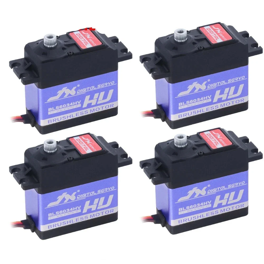 4pcs/set JX Servo BLS6034HV - 7.4V 33kg 120° Brushless Metal Gear Digital Servo Motor for 1/8 1/10 RC Car RC Model