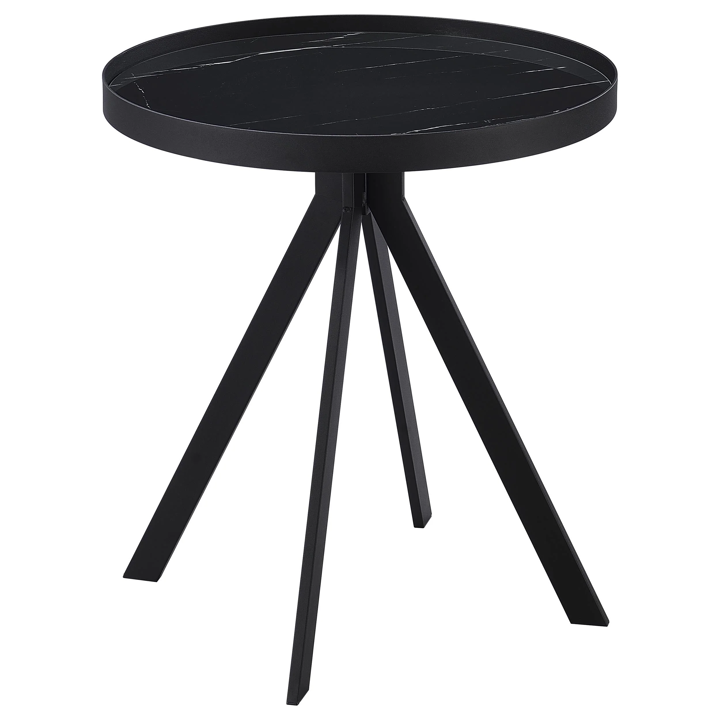 Briggs  Round Coffee and End Table Set Black