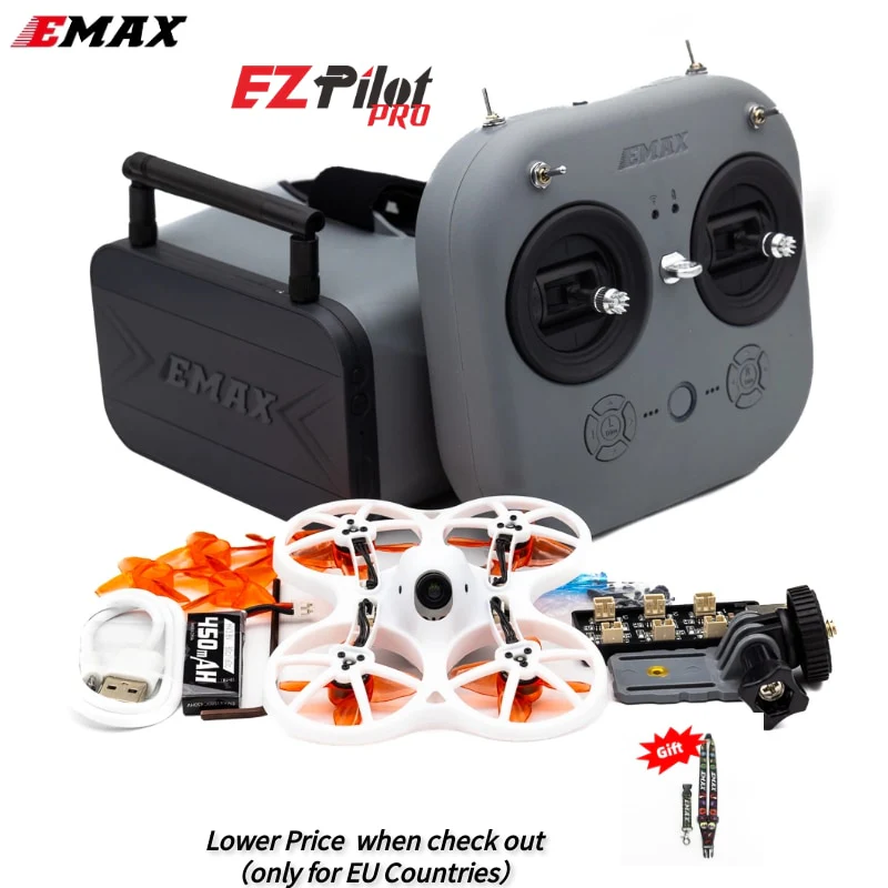 Emax EZ Pilot Pro RTF Kit - FPV Racing Drone Set for Beginners Ready-To-Fly FPV Drone w/ Controller Quadcopter