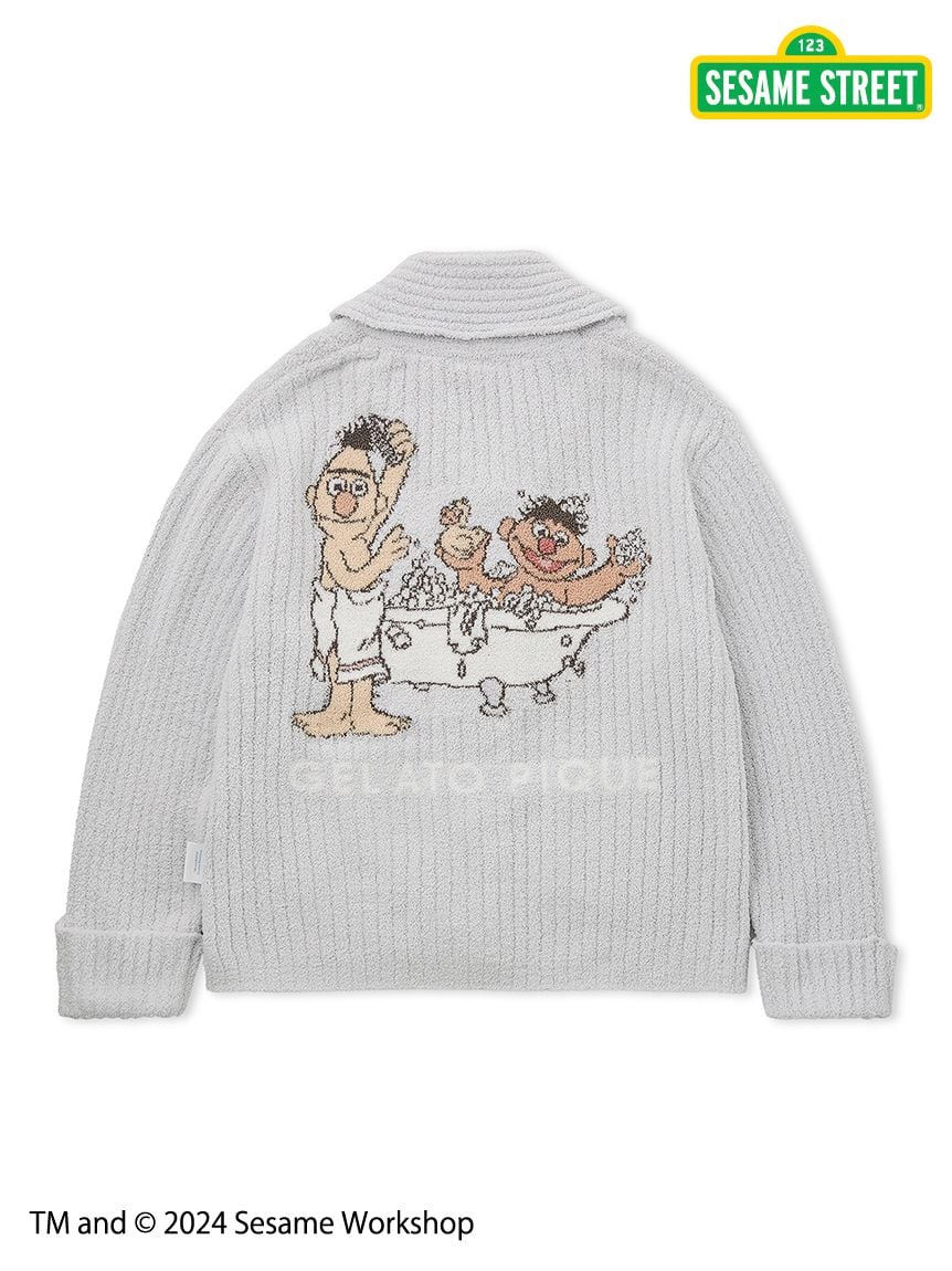 【SESAME STREET】【UNISEX】 Powder Motif Jacquard Shawl Cardigan