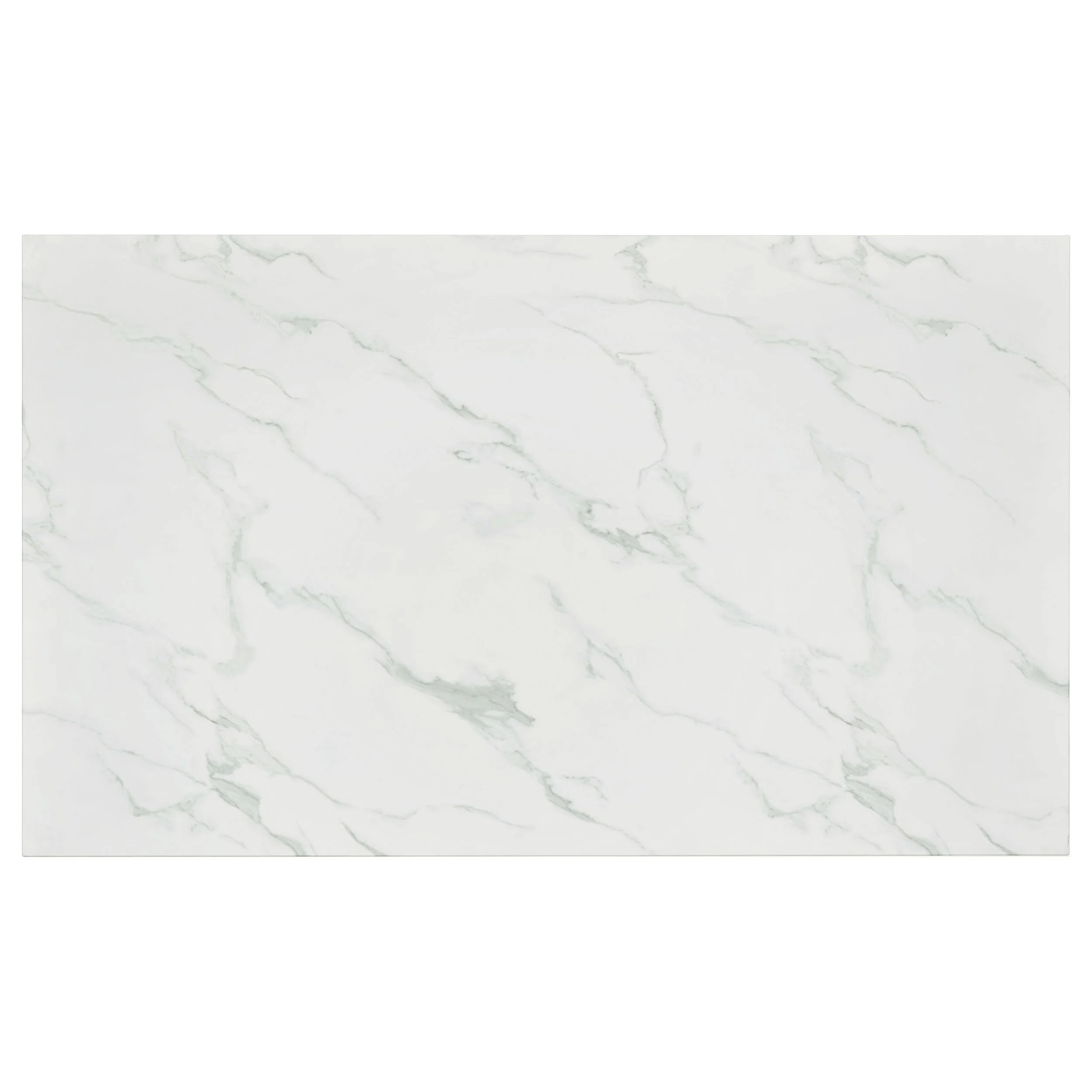 Athena Rectangular 64-inch Faux Marble Dining Table Chrome